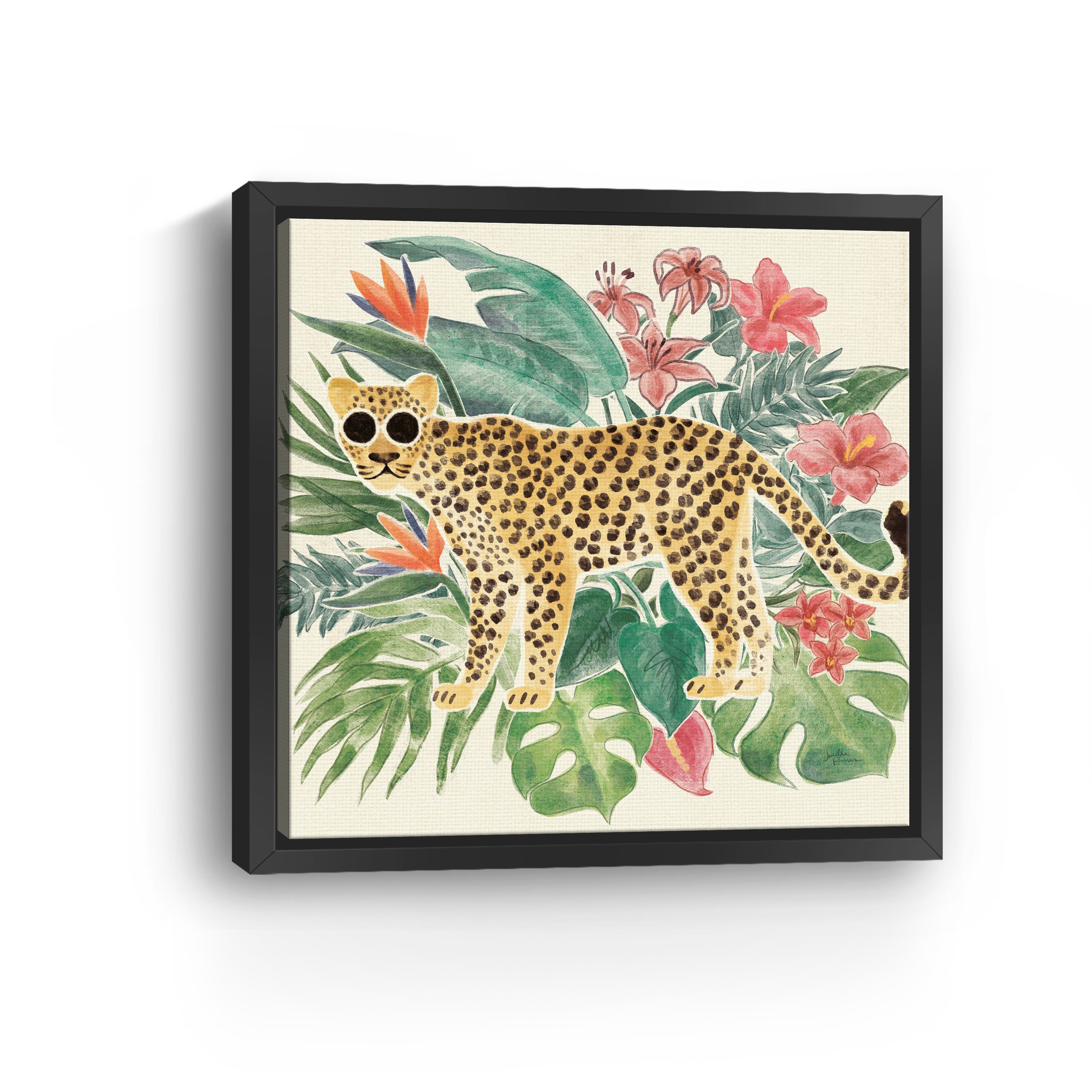 Jungle Vibes Jaguar Canvas Giclee
