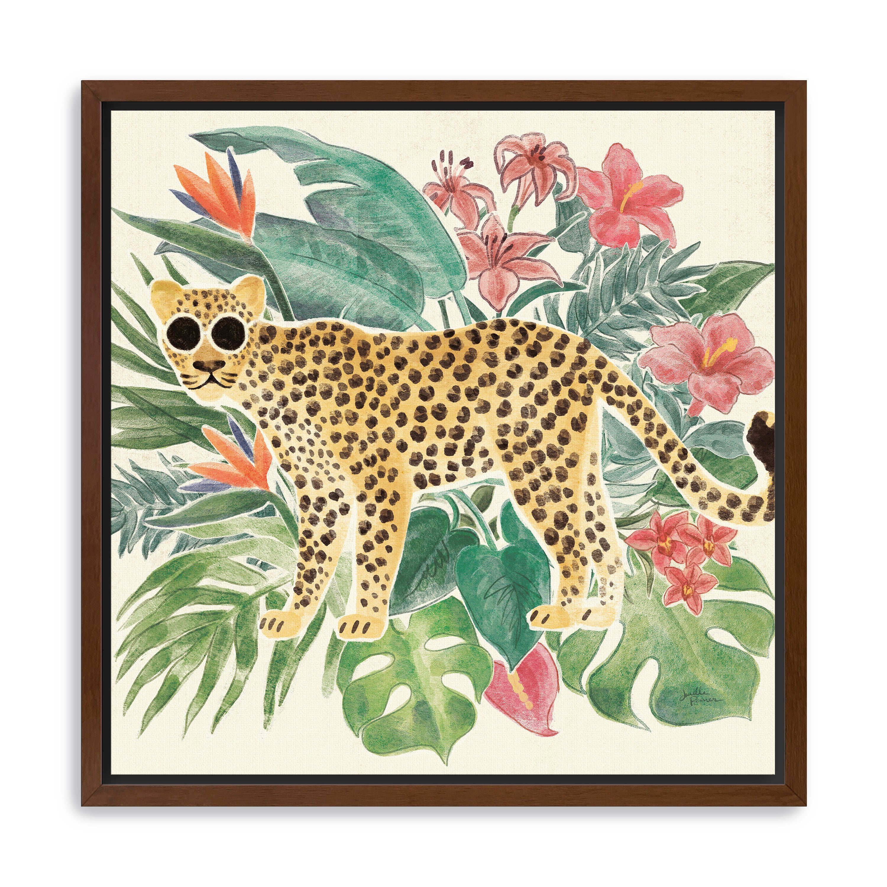 Jungle Vibes Jaguar Canvas Giclee