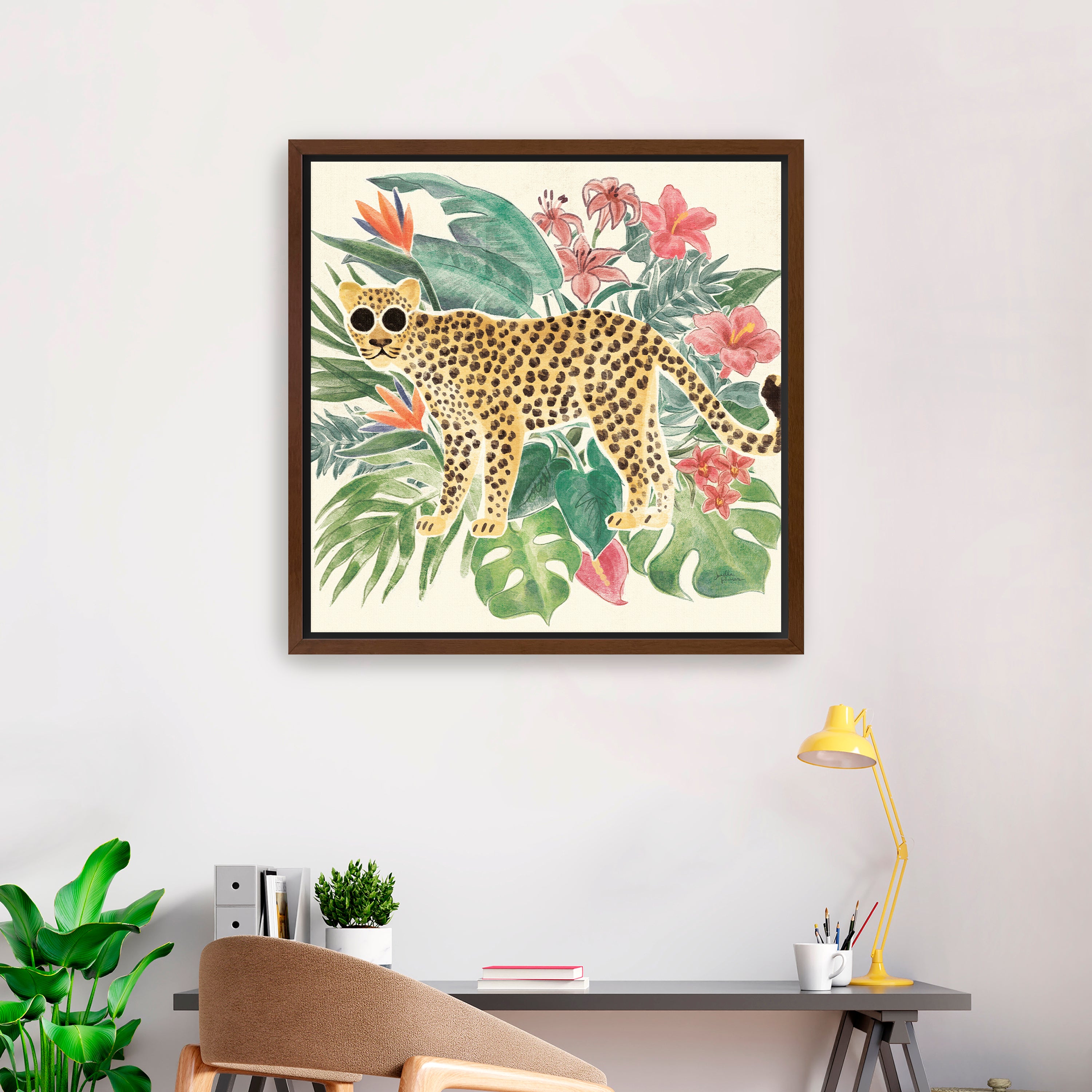 Jungle Vibes Jaguar Canvas Giclee