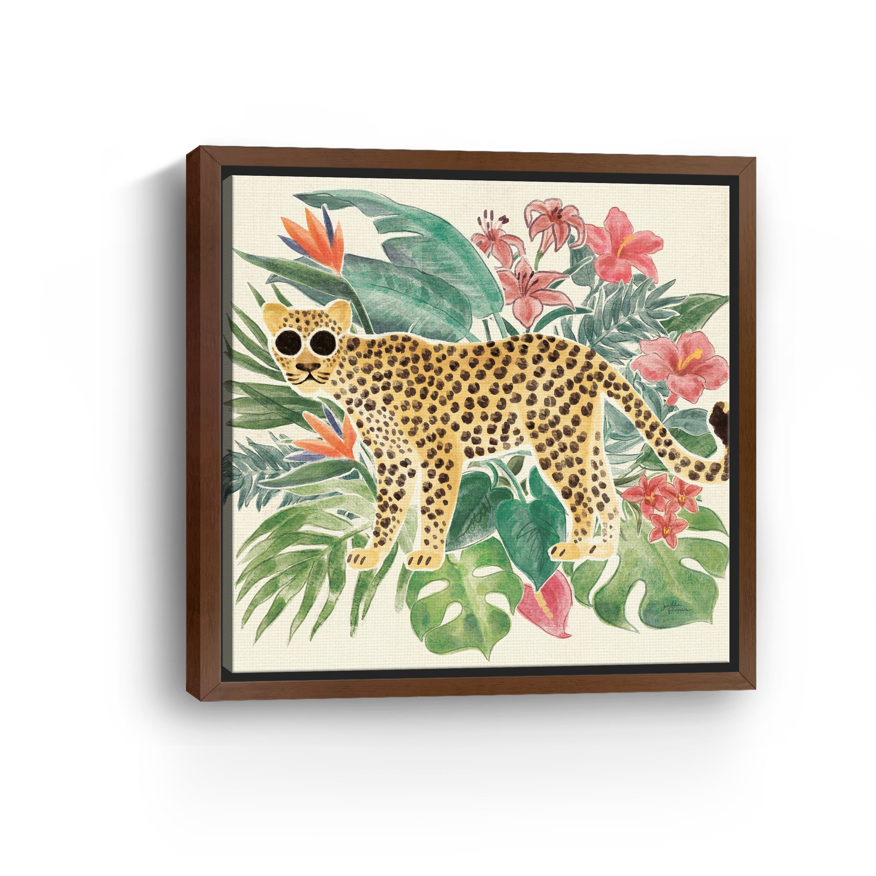 Jungle Vibes Jaguar Canvas Giclee