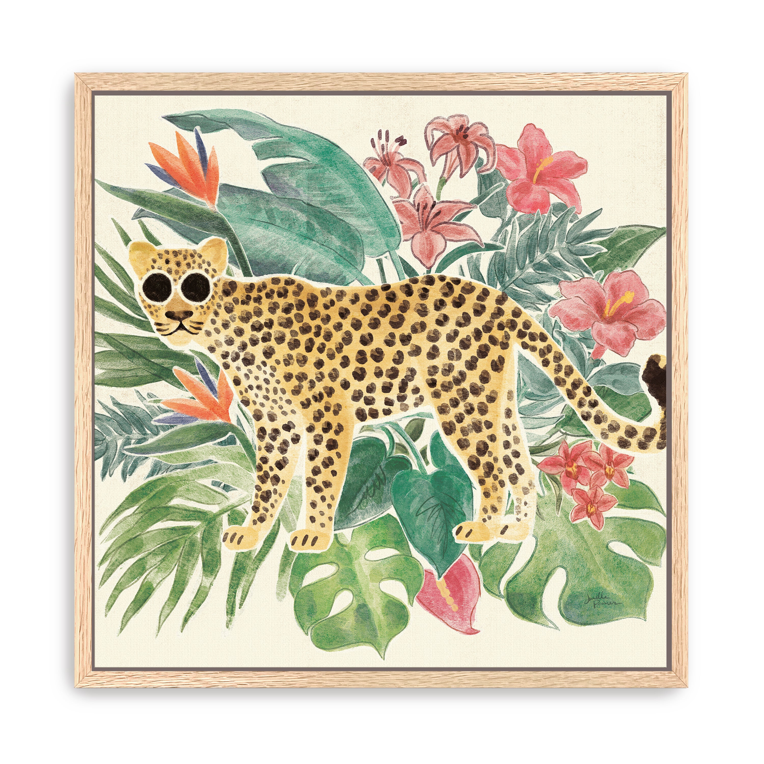 Jungle Vibes Jaguar Canvas Giclee