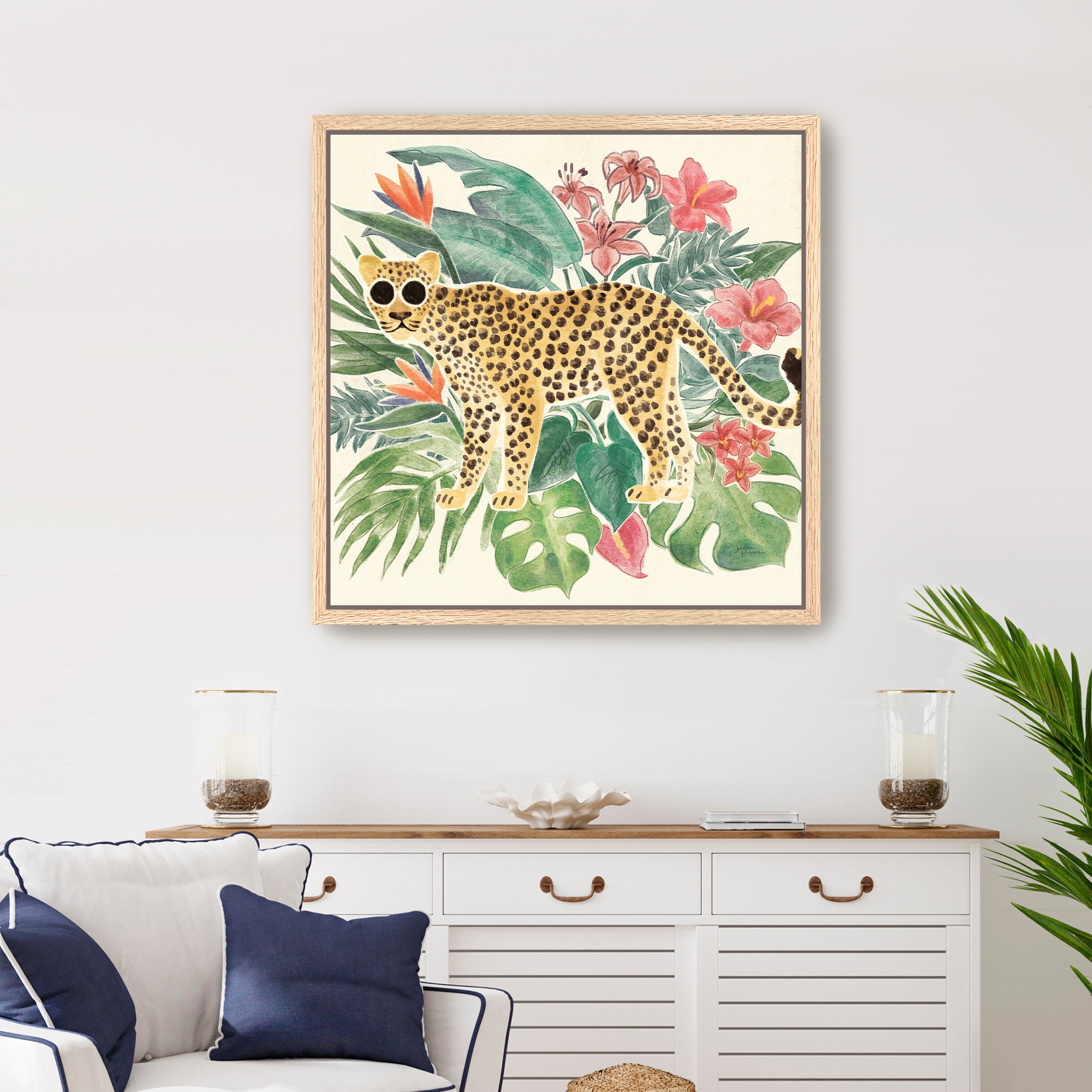 Jungle Vibes Jaguar Canvas Giclee
