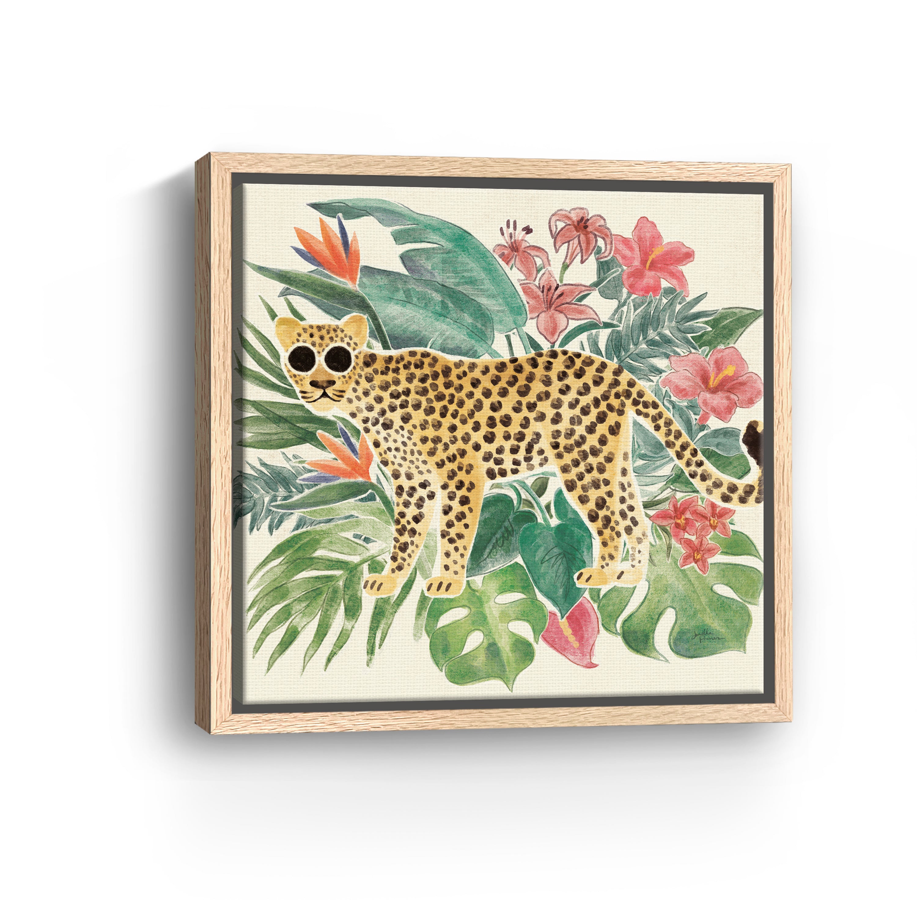Jungle Vibes Jaguar Canvas Giclee