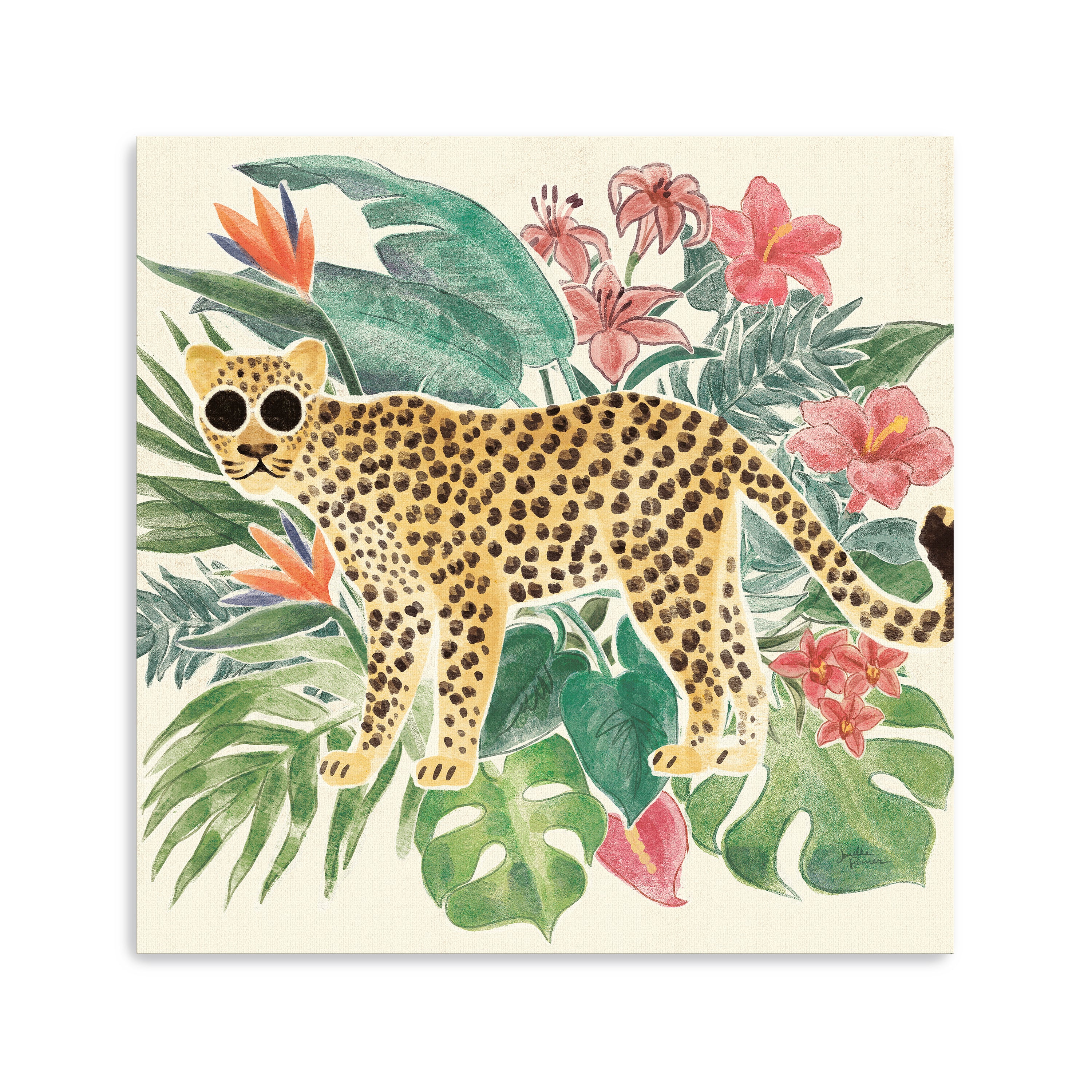 Jungle Vibes Jaguar Canvas Giclee