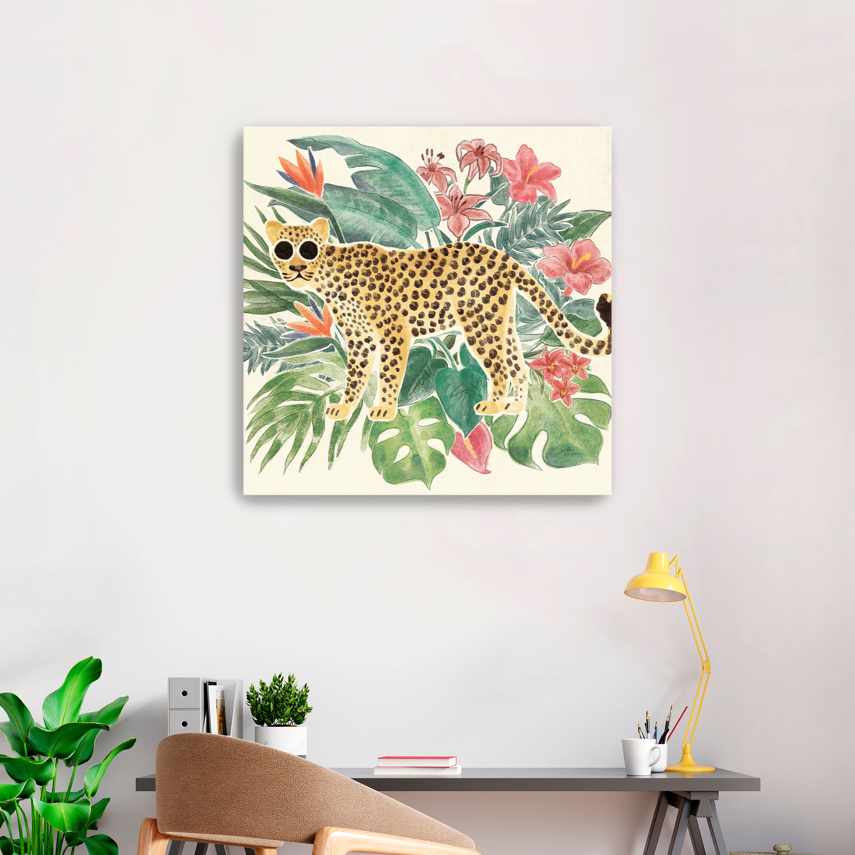 Jungle Vibes Jaguar Canvas Giclee