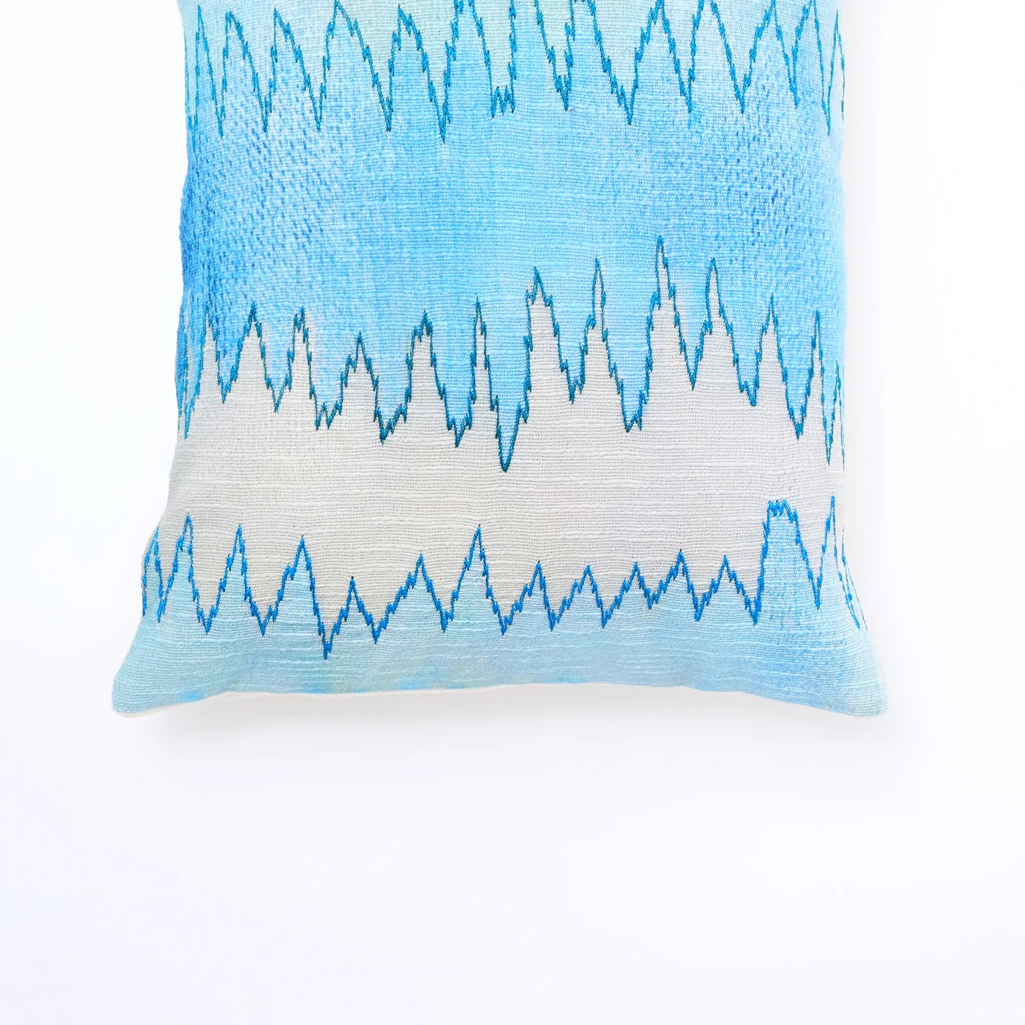 Shoreline Foliage Printed & Embroidered Pillow