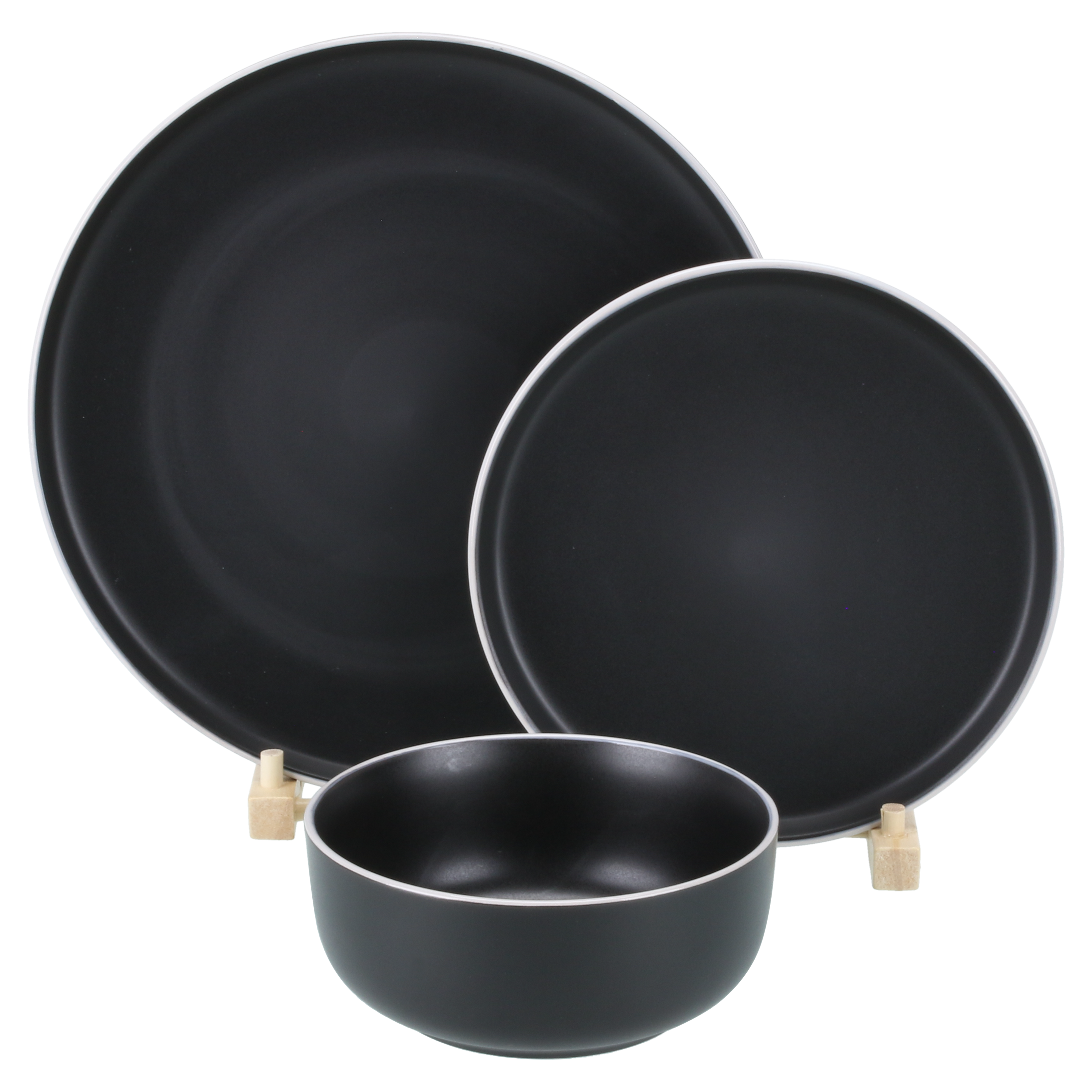 12-Piece Dinnerware Set Tempo Onyx
