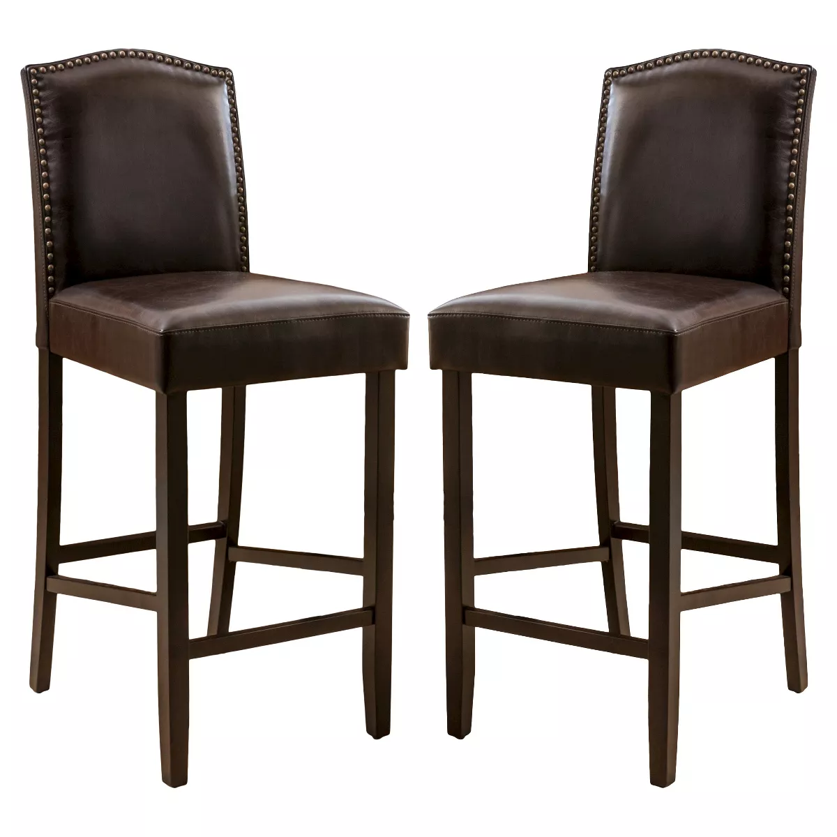Upholstered Counter Stools with Rubberwood Legs