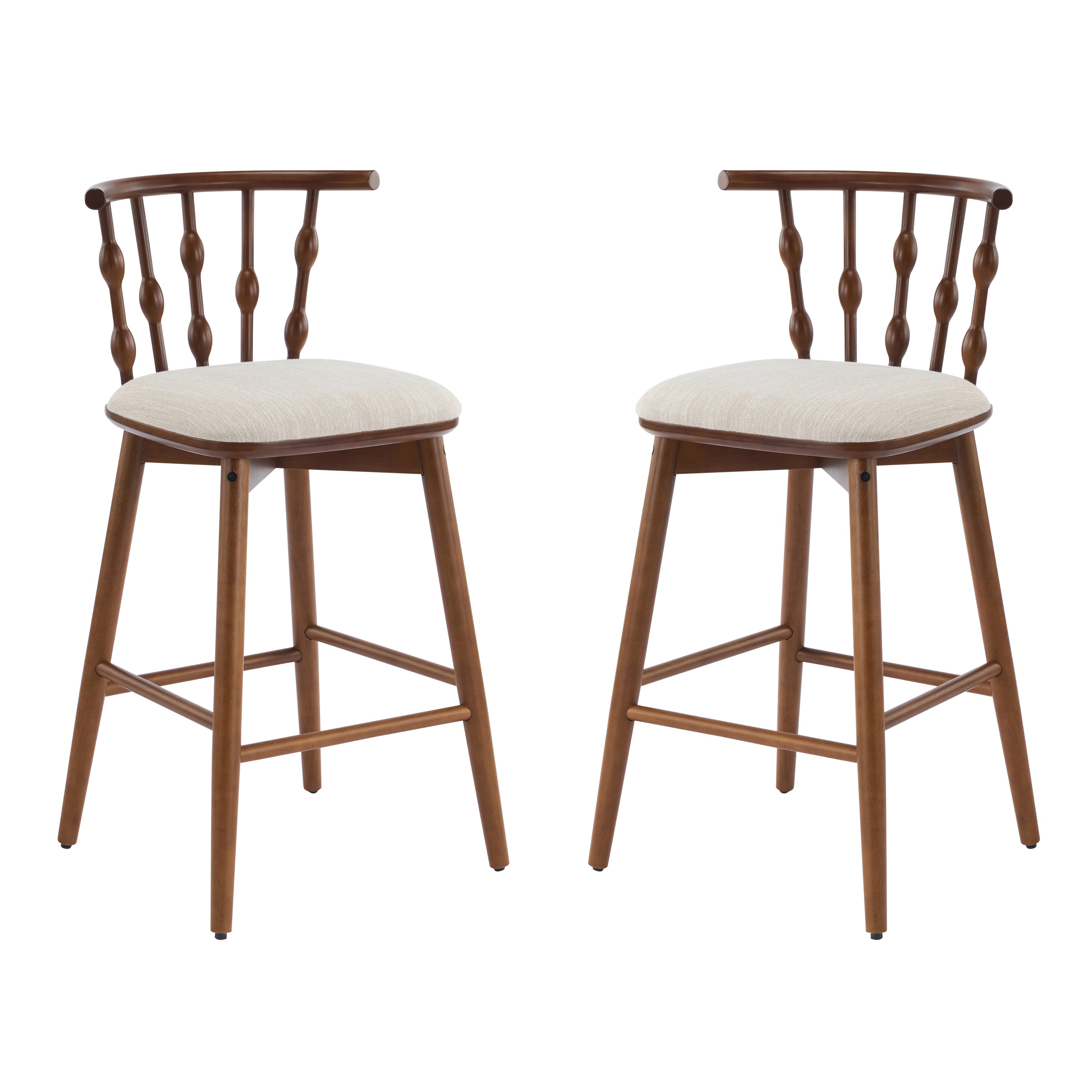 Doria Indoor Wooden Barstool, Set of 2