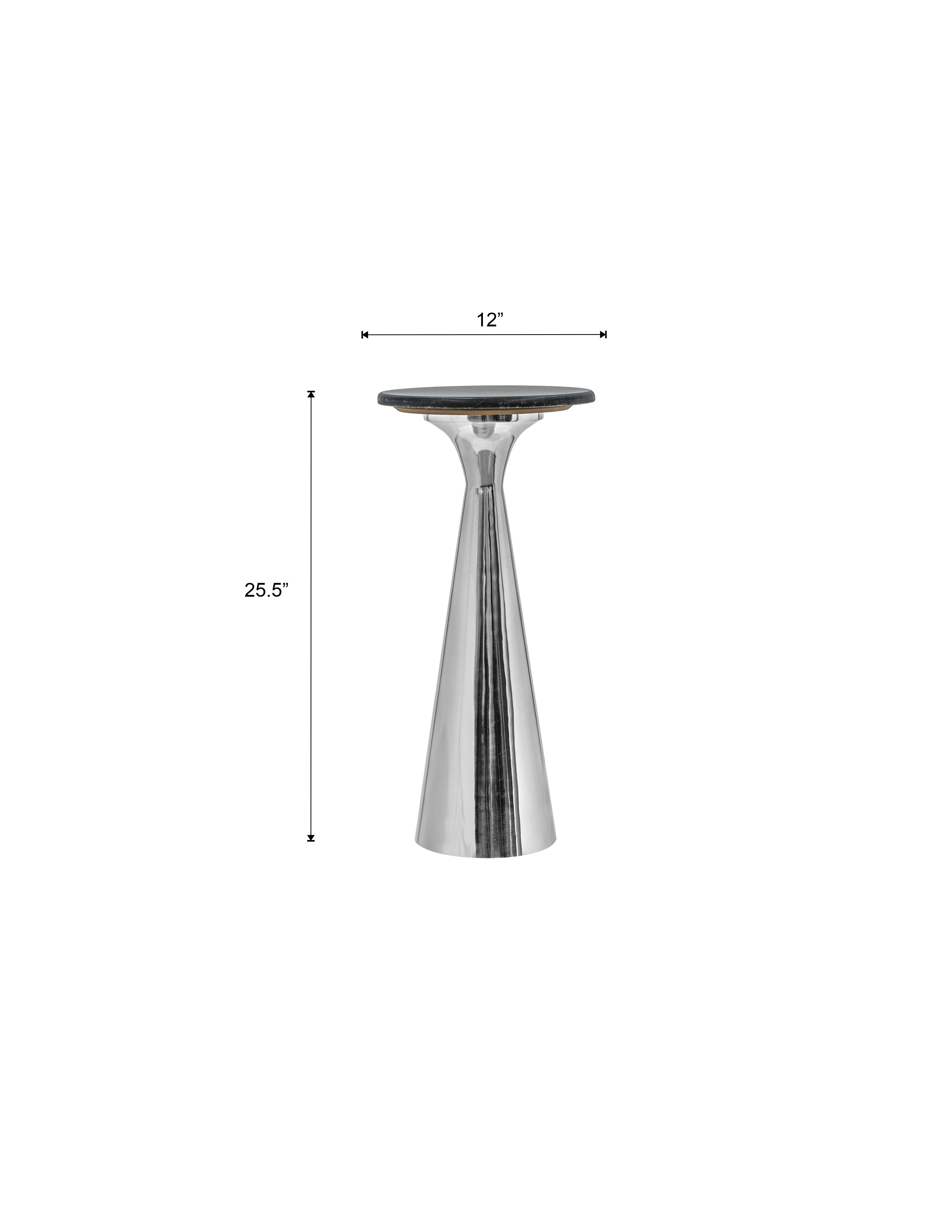 Modern Side Table with Black Marble Top