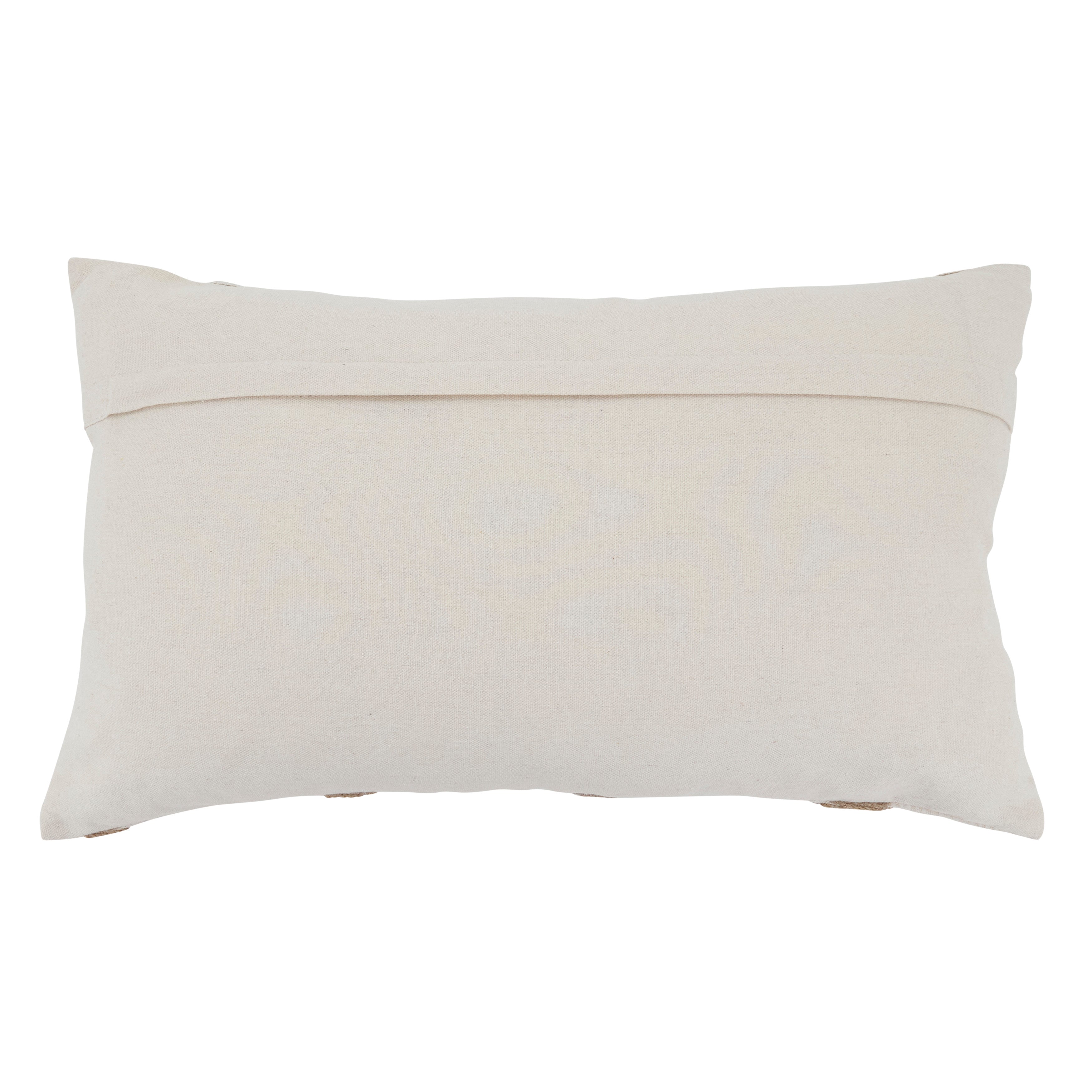 Textured Jute Stripe Poly Filled Throw Pillow