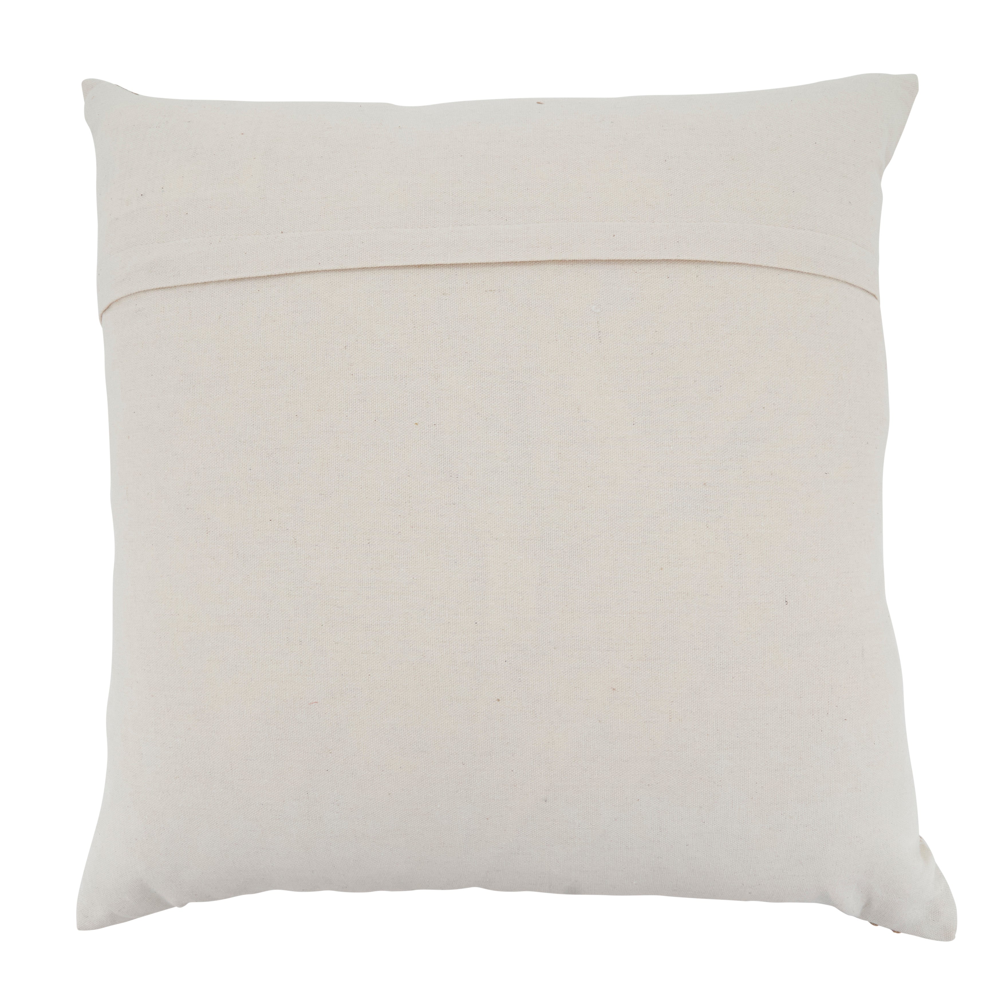 Textured Jute Stripe Poly Filled Throw Pillow