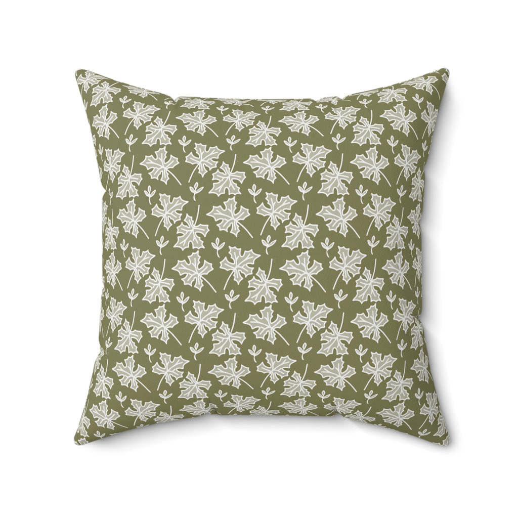 Olive and Maple Accent Throw Pillow