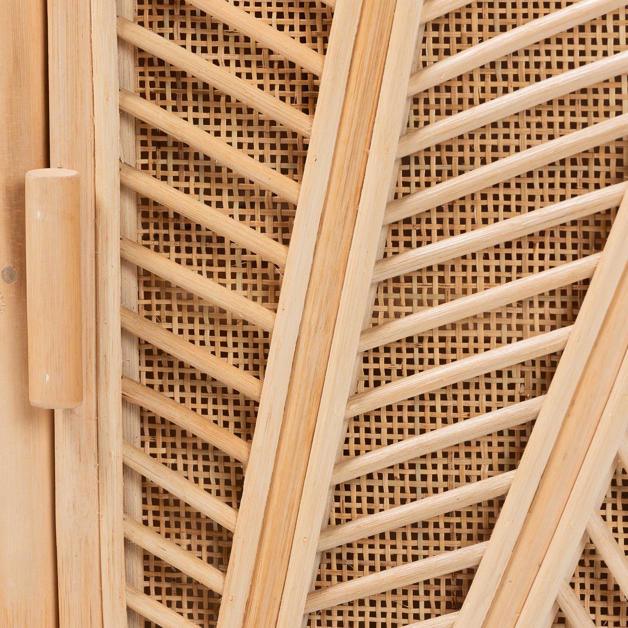 Bohemian Natural Rattan 2-Door Storage Cabinet