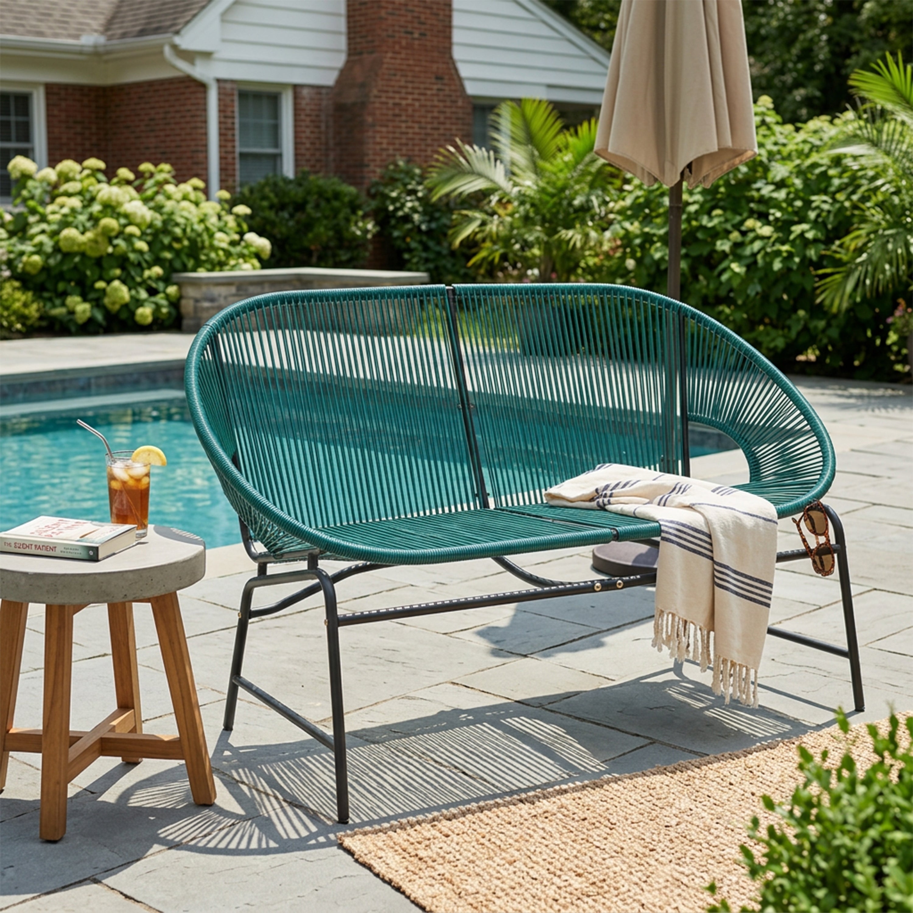 Nusa Outdoor Patio Wicker Loveseat