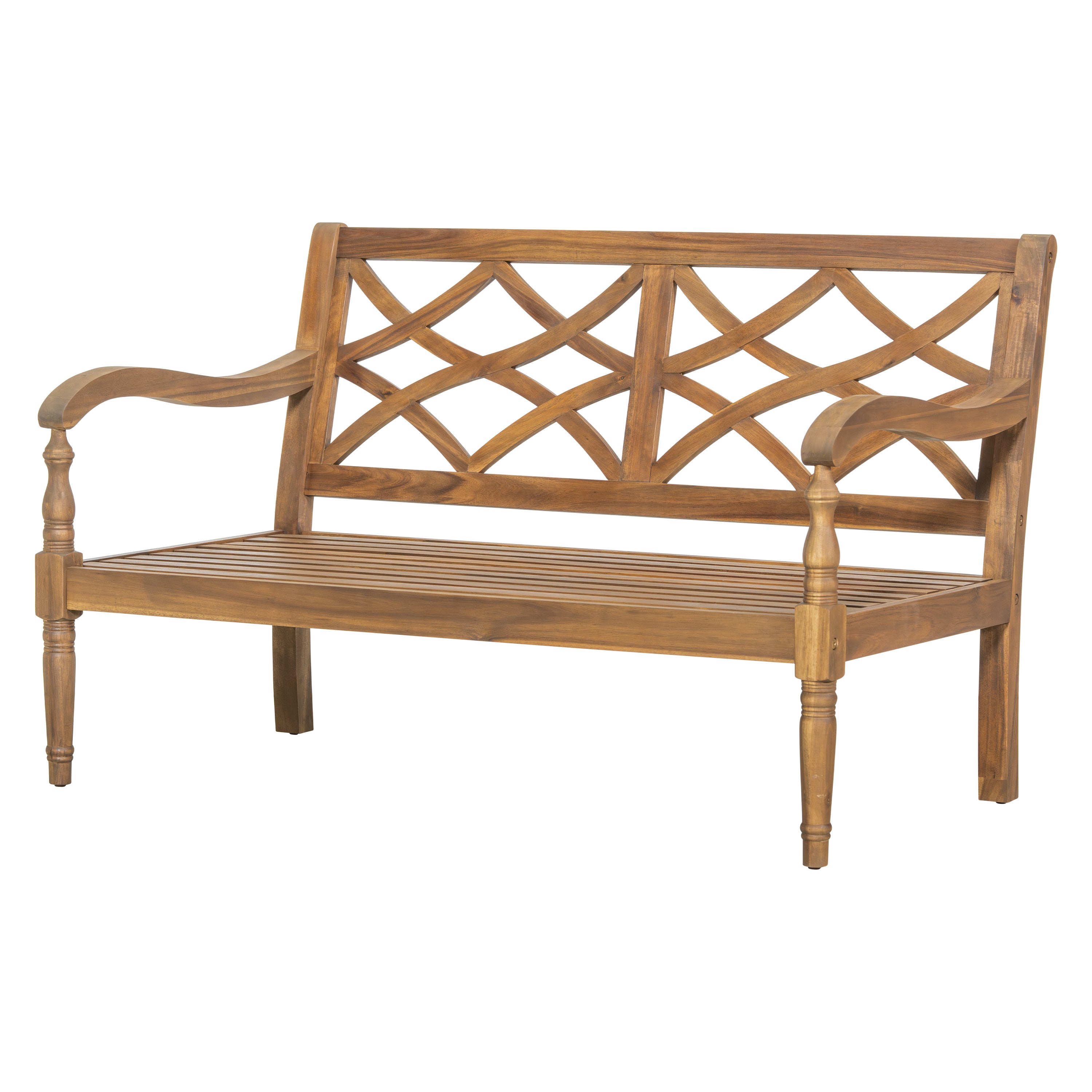Islewood 2 Piece Acacia Wood Outdoor Loveseat & Coffee Table Set