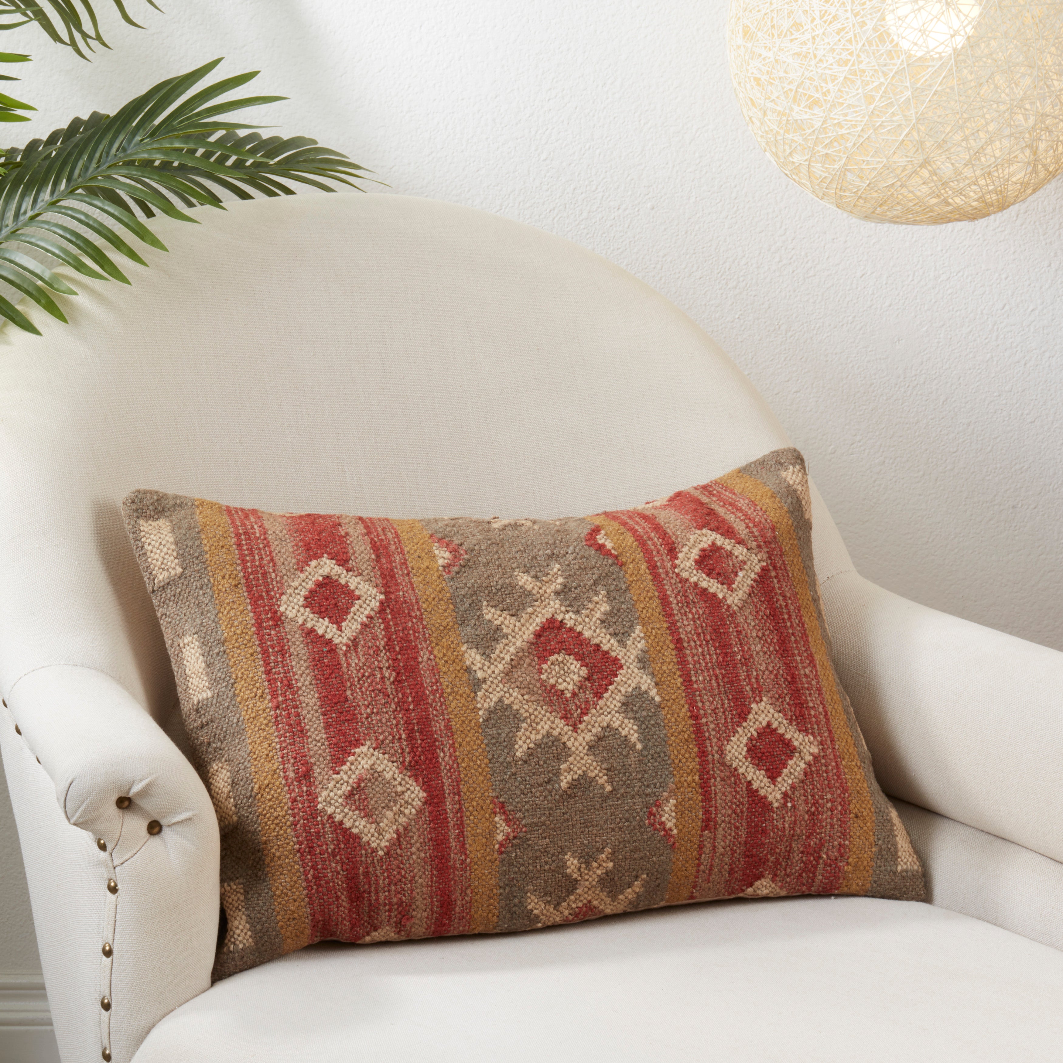 Tribal Kilim Design Down Filled Throw Pillow