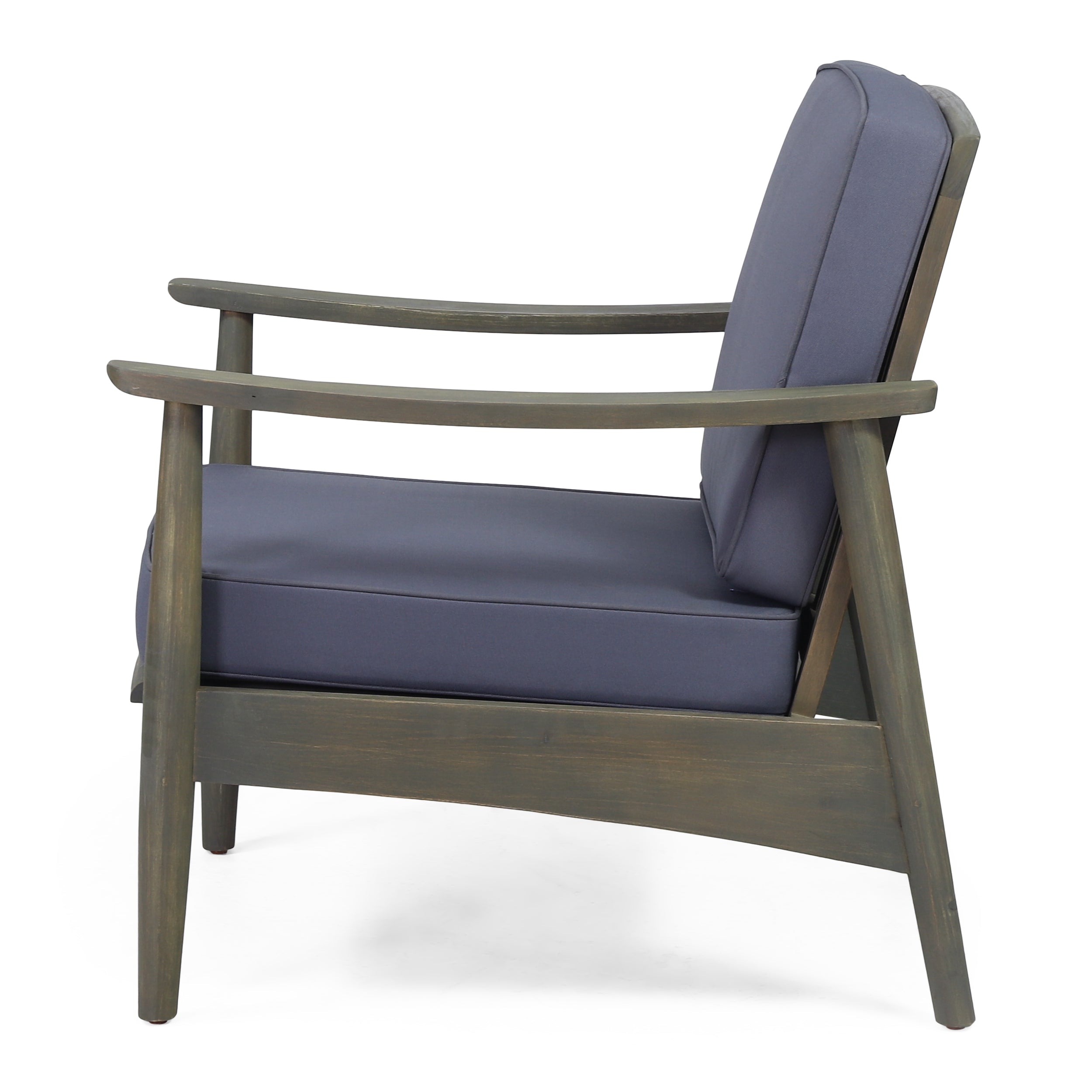Ellsworth Outdoor Acacia Wood Club Chair