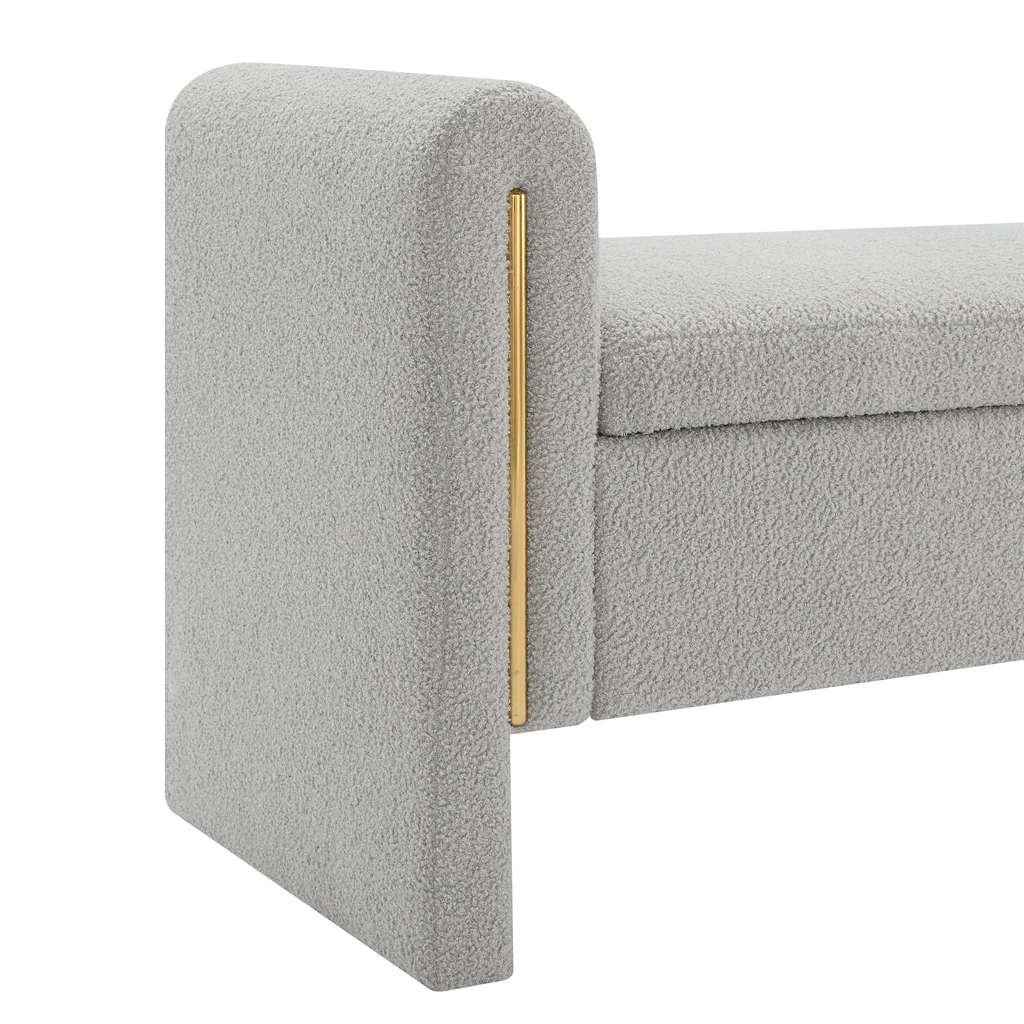 Modern Teddy Bench with Arms and Storage
