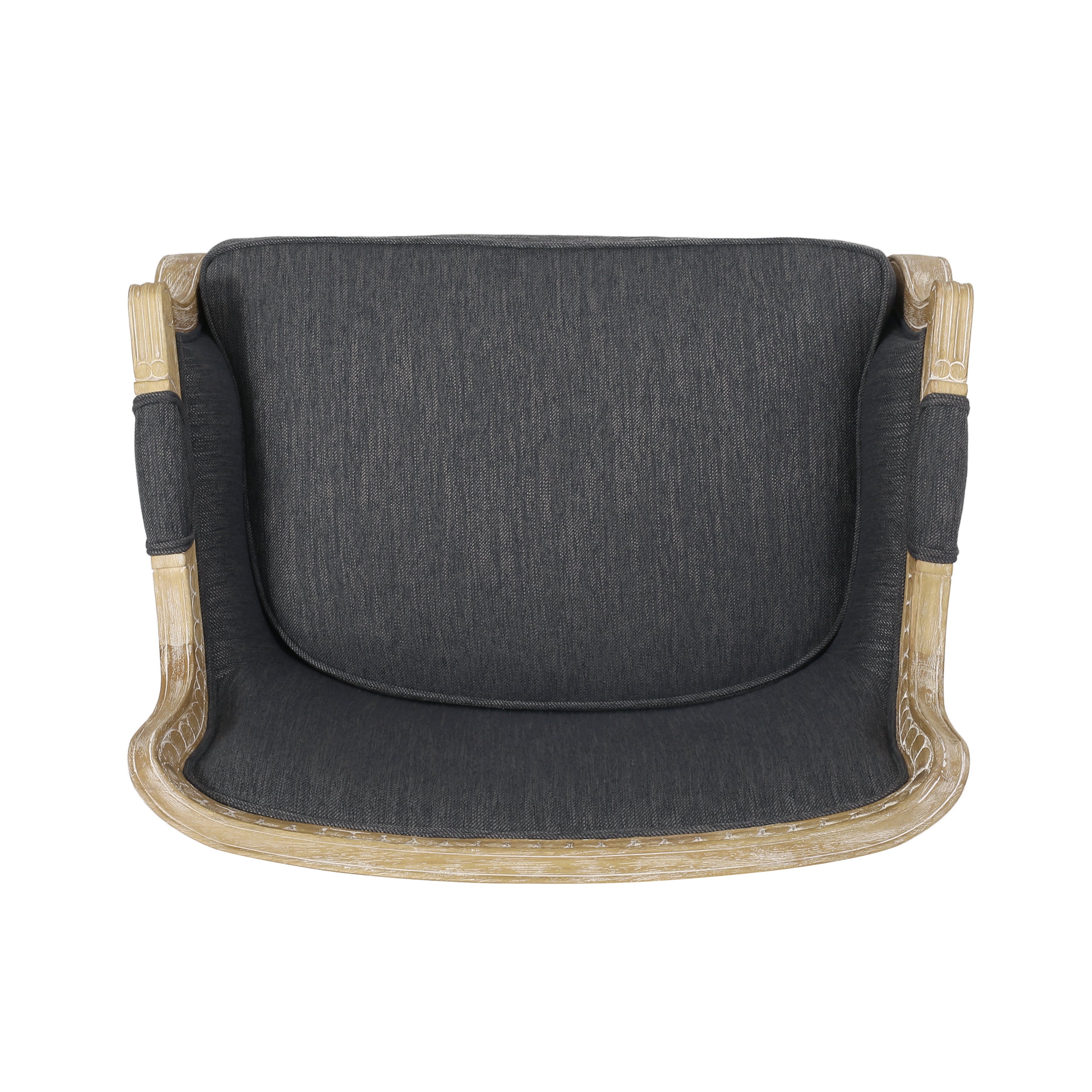 Becoming Upholstered Club Chair with Turned Leg and Carved Design
