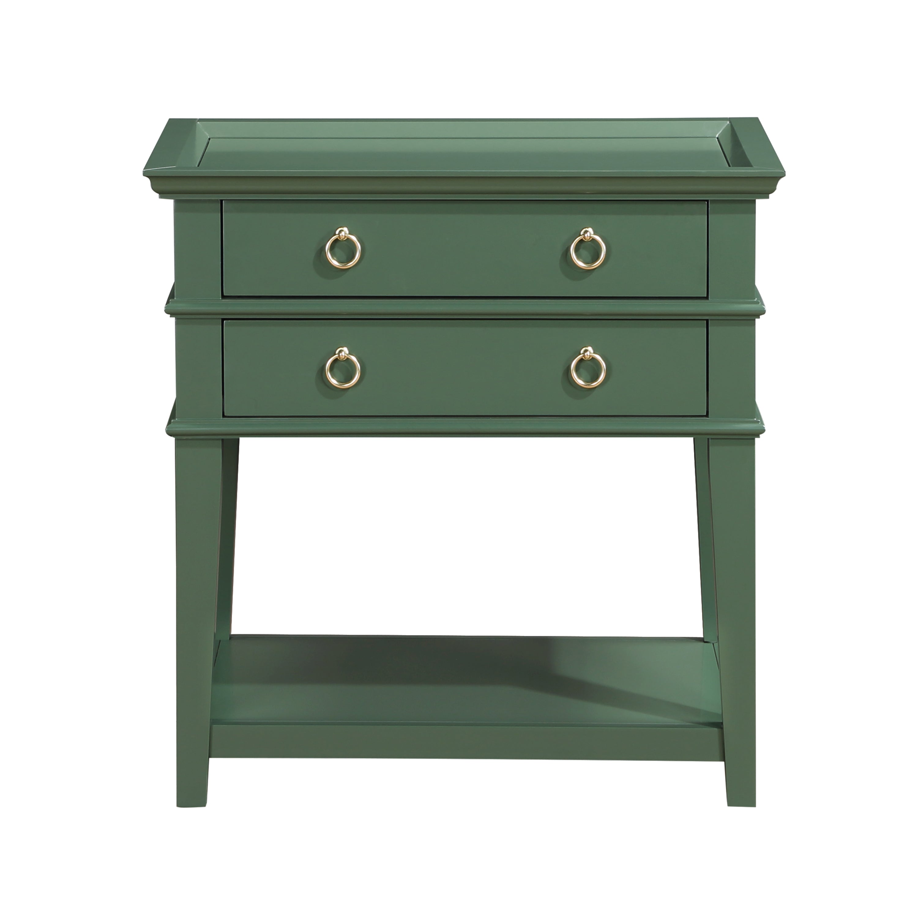 Carmona 2-Drawer Tray Top Nightstand