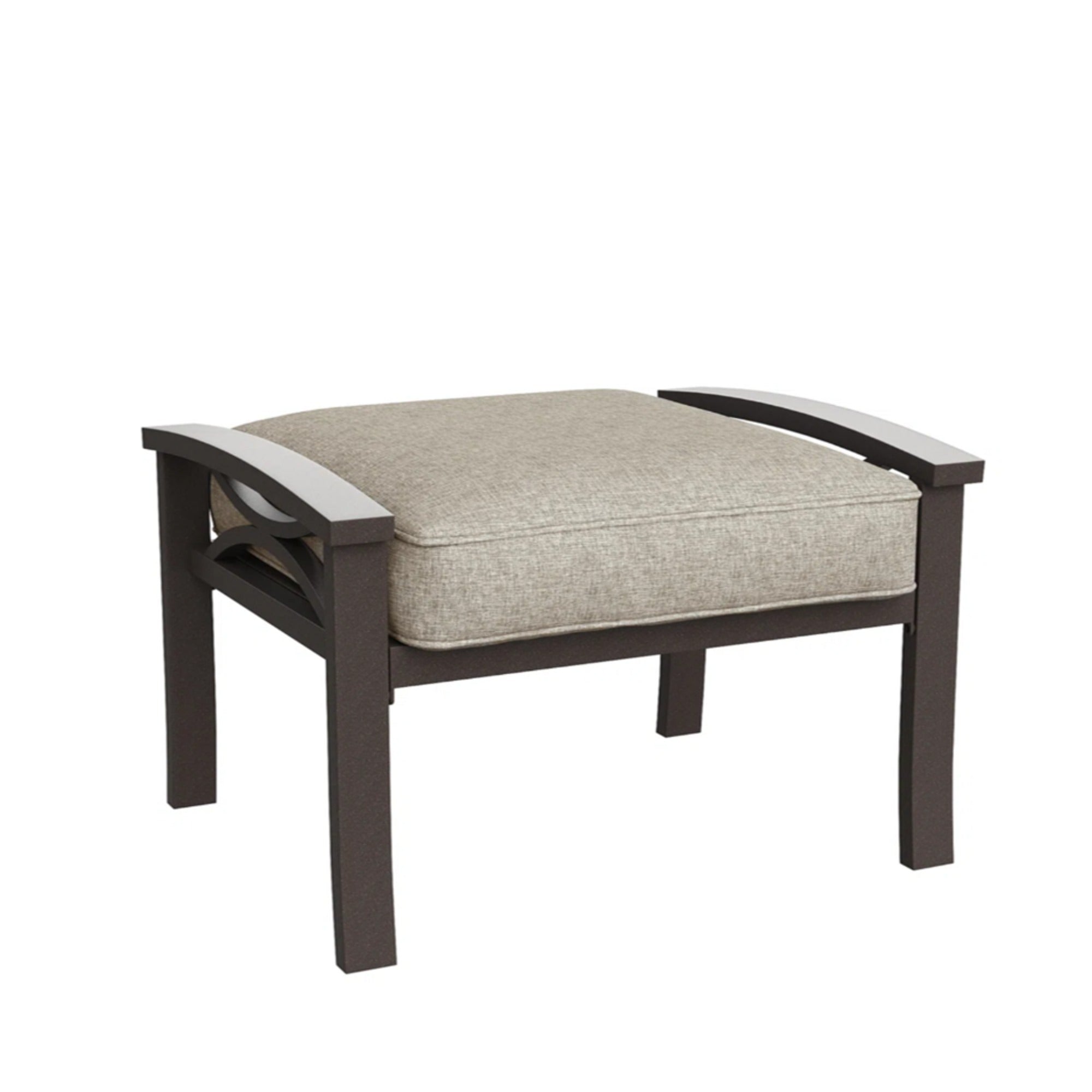 Marisol All-Weather 26" Metal Ottomans, Set of 2