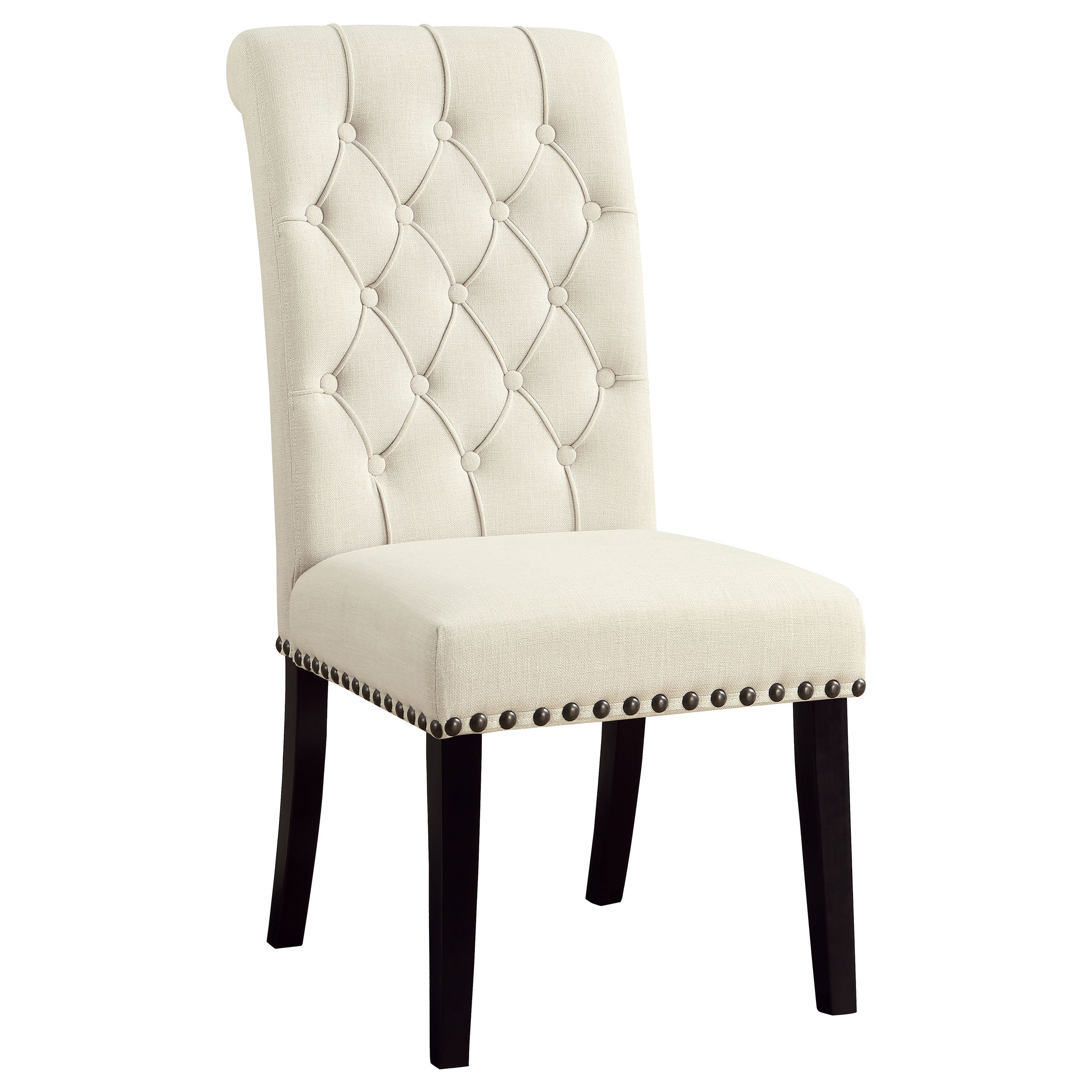 Sonja Cream Dining Set with Tufted Upholstered Dining Chairs