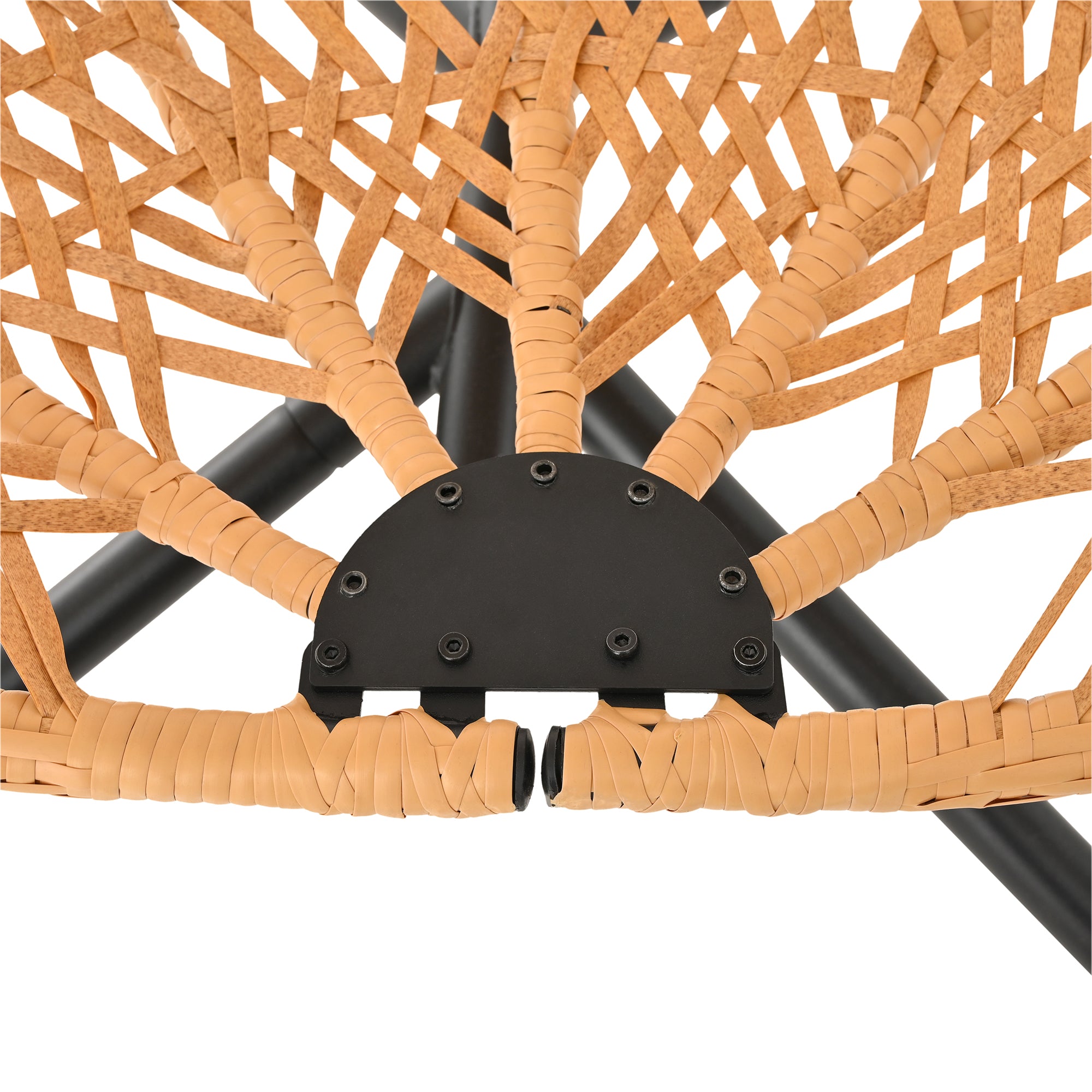 Hanging Swinging Egg Chair with Rattan Weaving, Base Included