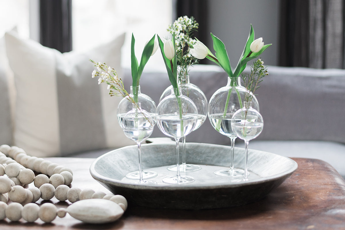 Clear Wine Glass Vase