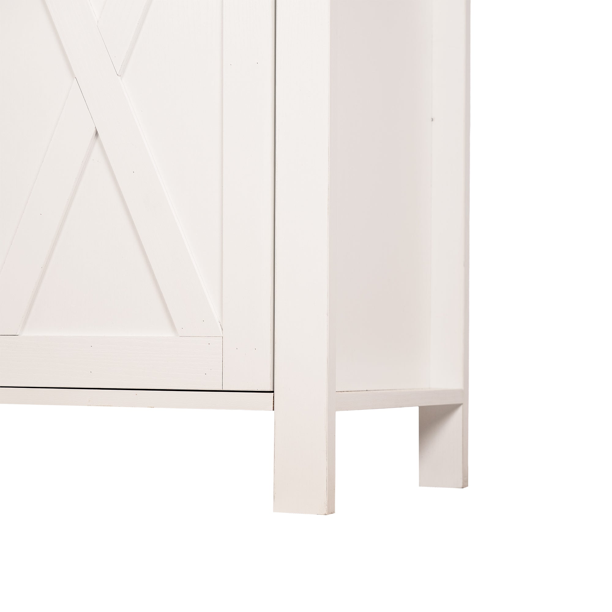 Farmhouse Arched Strage Cabinet with Glass Doors