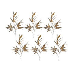 Gold-Long-Blade-Eucalyptus-Leaf-Spray-(set-of-6)-Gold-Faux-Florals