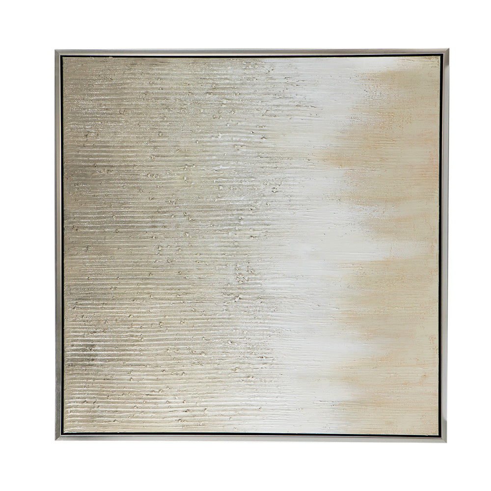 Hand-painted Canvas Wall Art with Square Frame