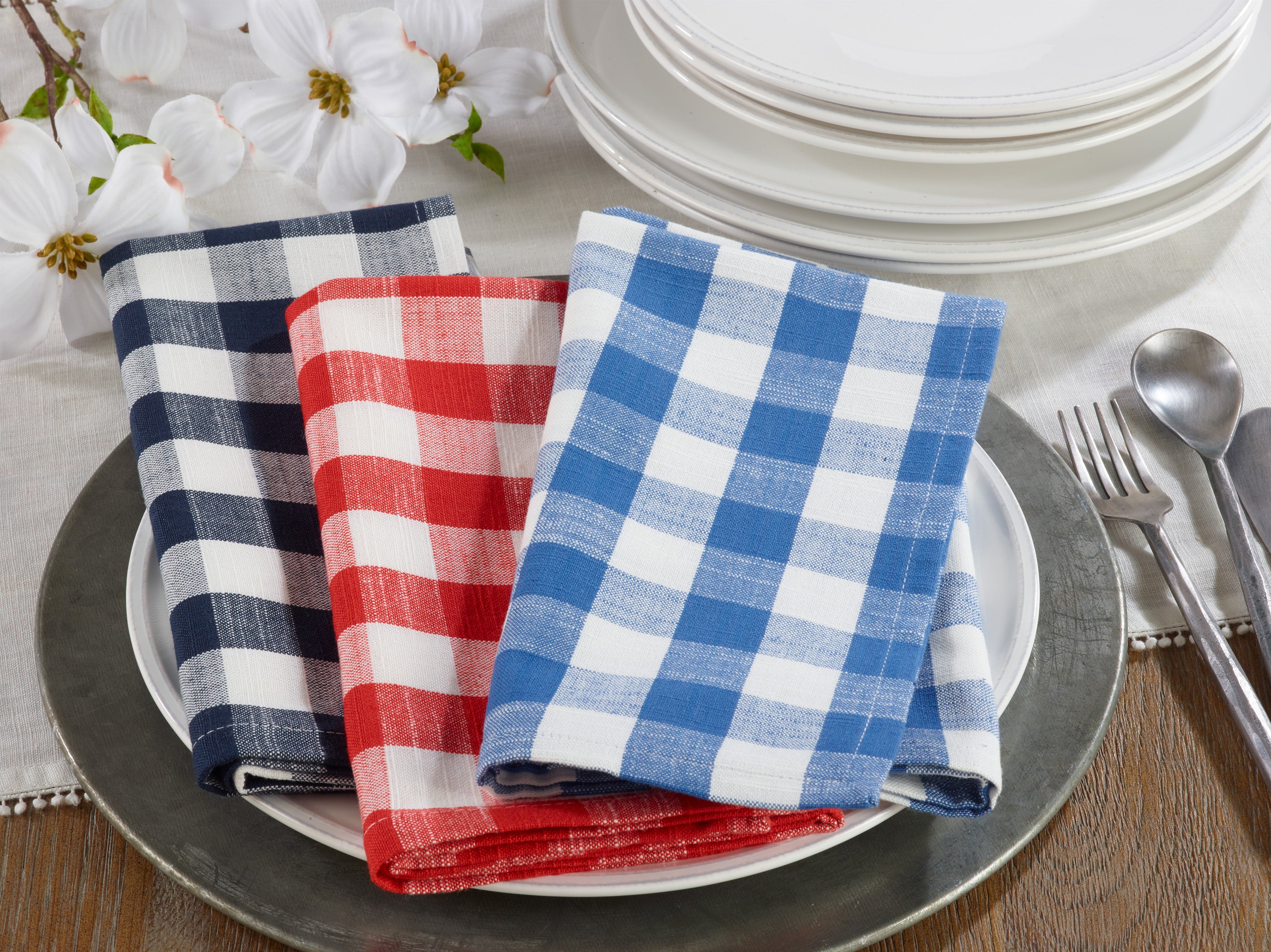 Gingham Design Napkin, Set of 4