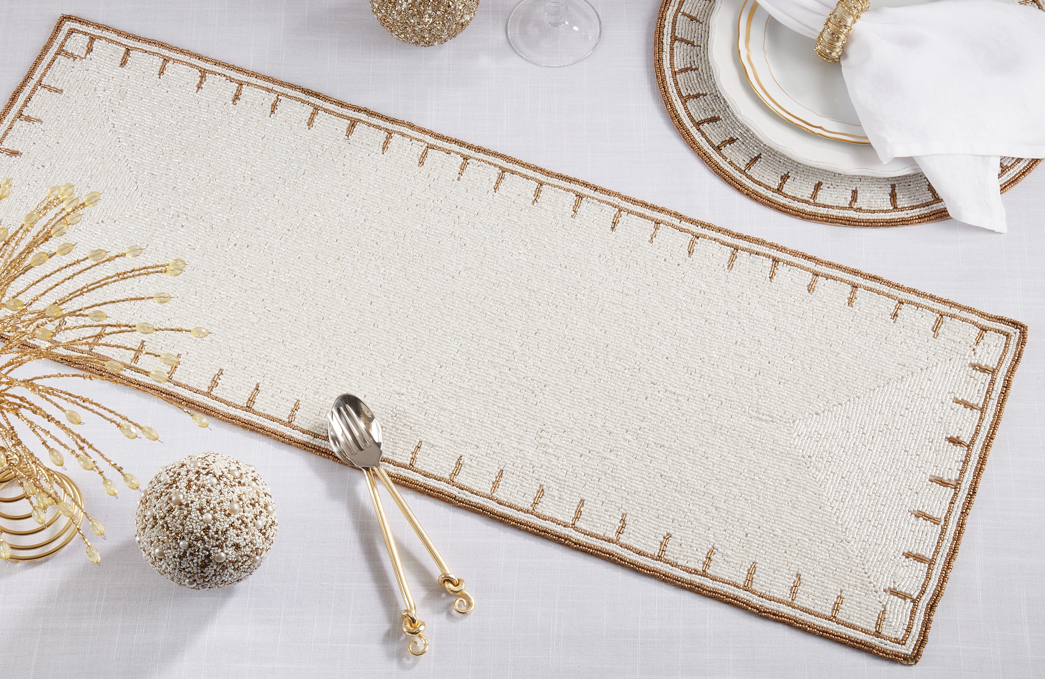 Timeless Glamour Beaded Table Runner