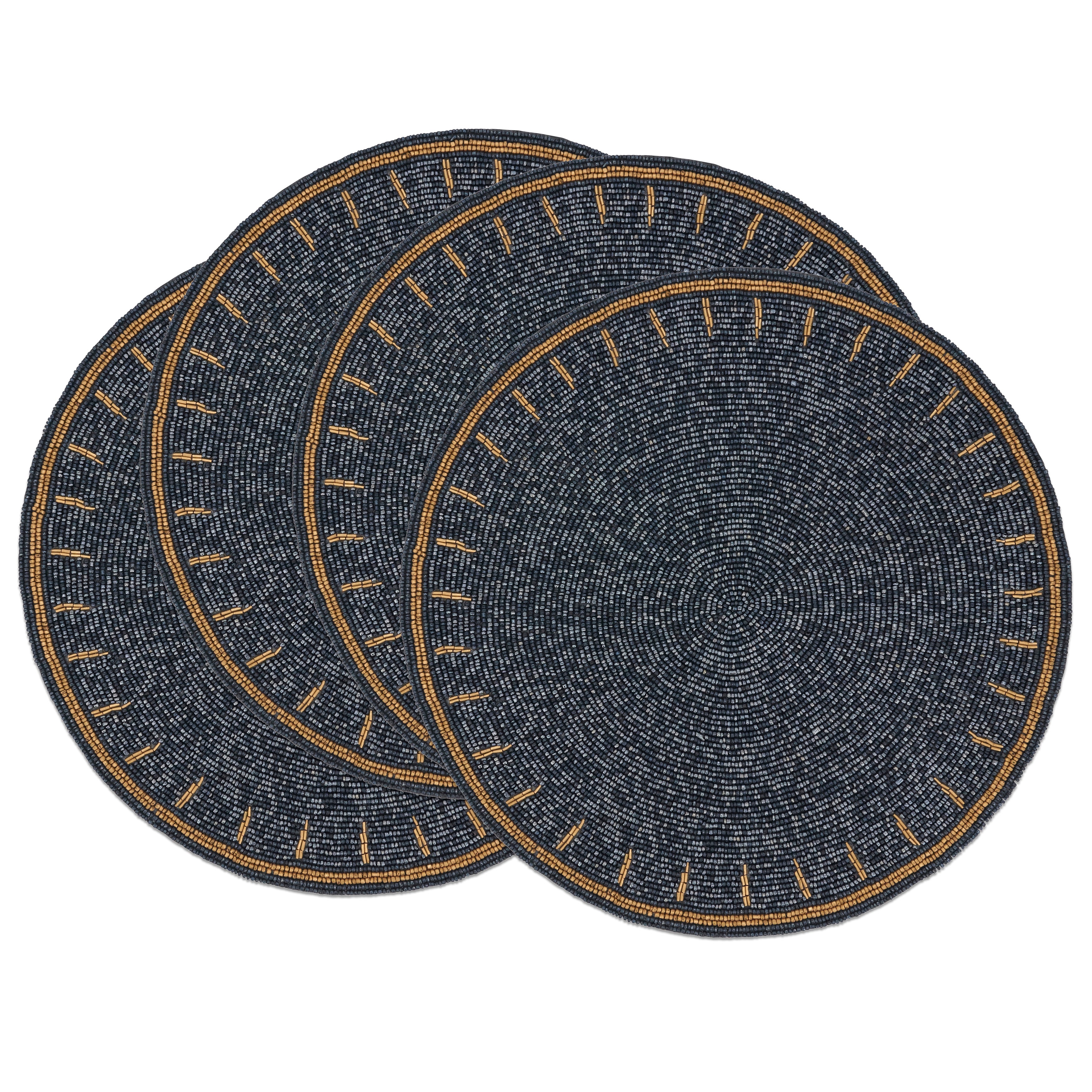 Timeless Glamour Beaded Placemat, Set of 4