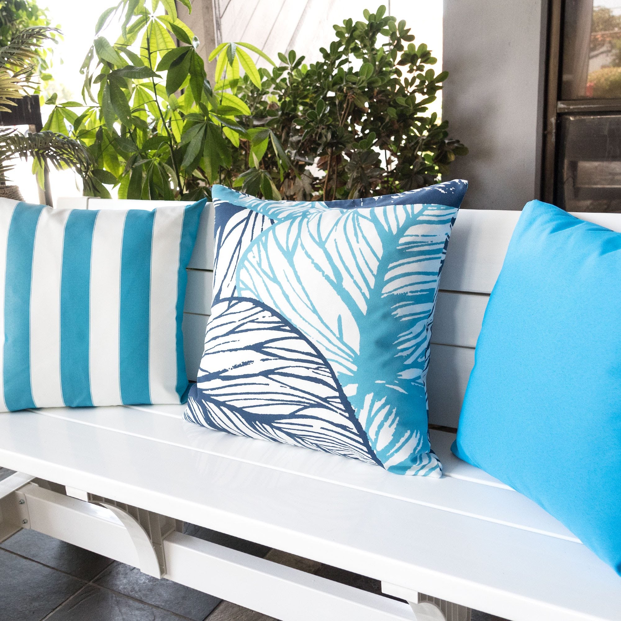 Leaf Vein Outdoor Pillow