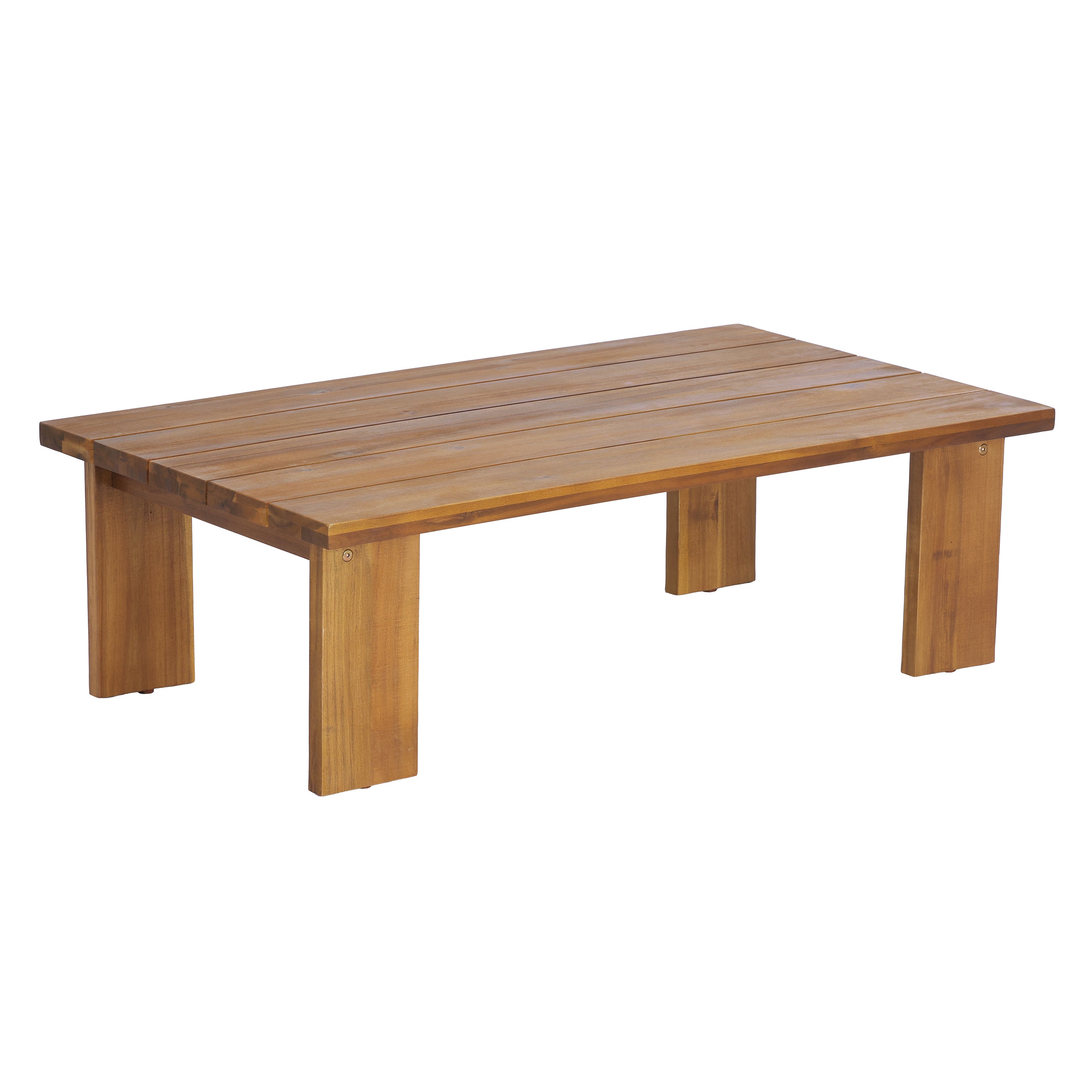 Kanso Acacia Wood Outdoor Patio Loveseat and Coffee Table