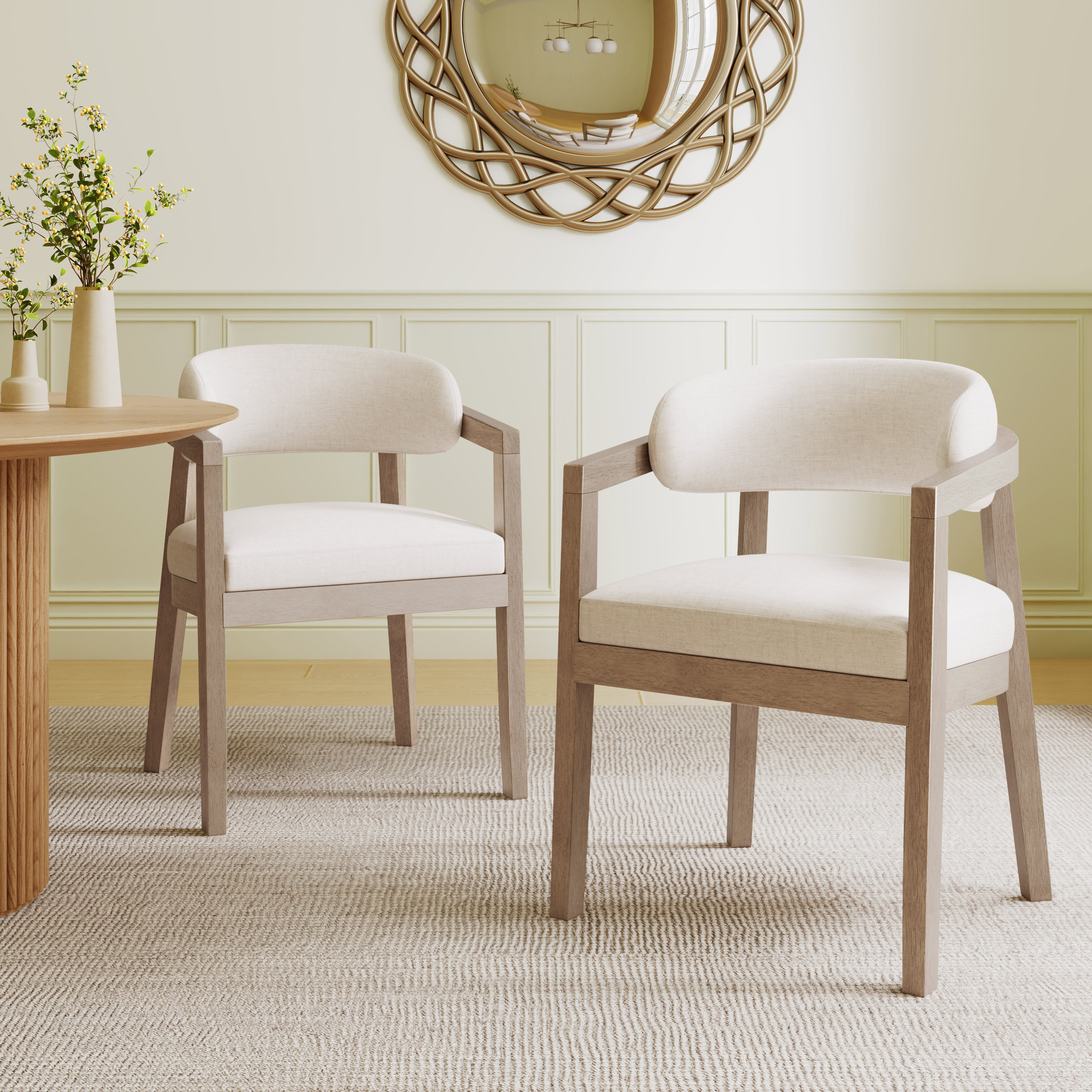 Whitfield U-Shaped Upholstered Dining Chair, Set of 2