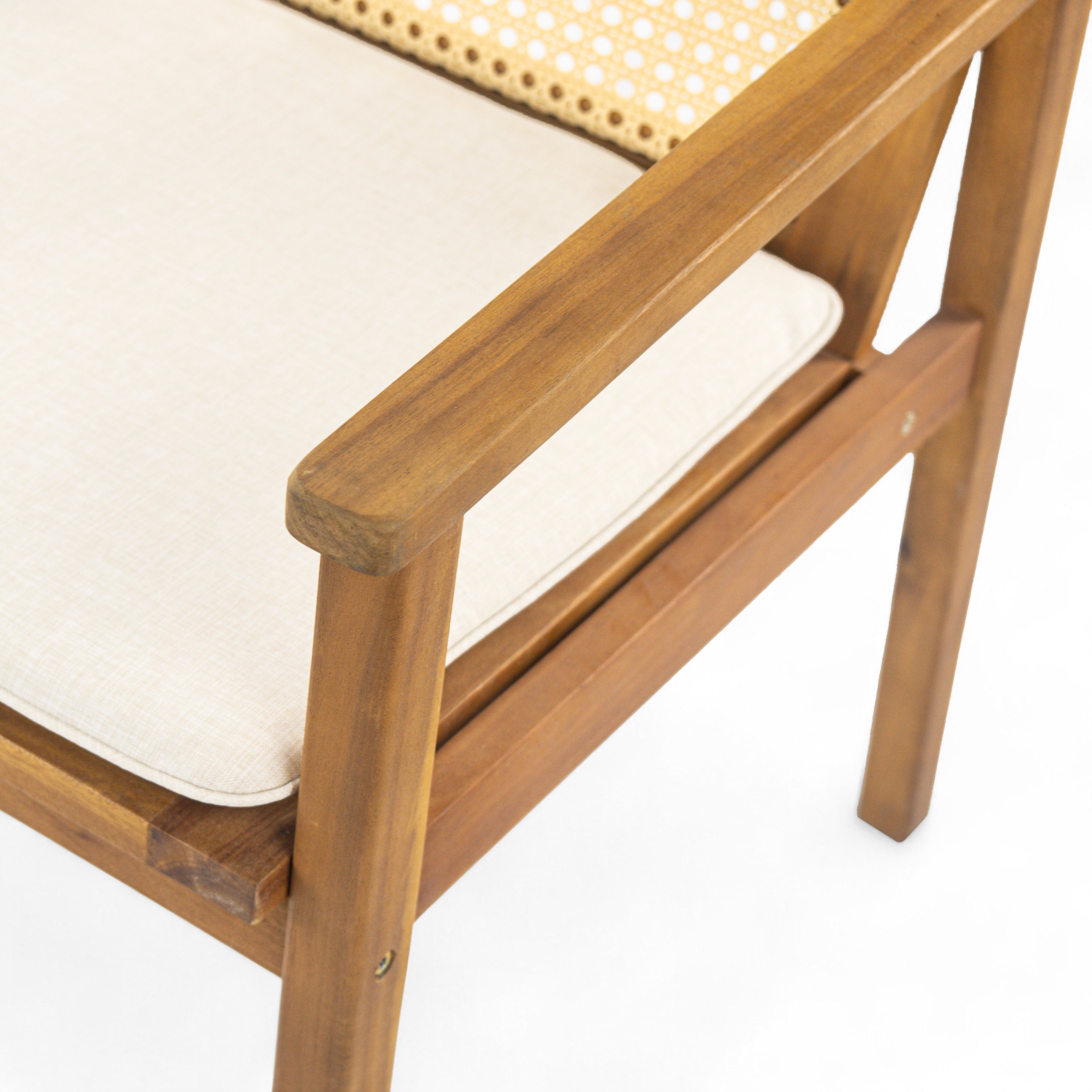 Preston Outdoor Dining Chair with Cushion, Set of 2