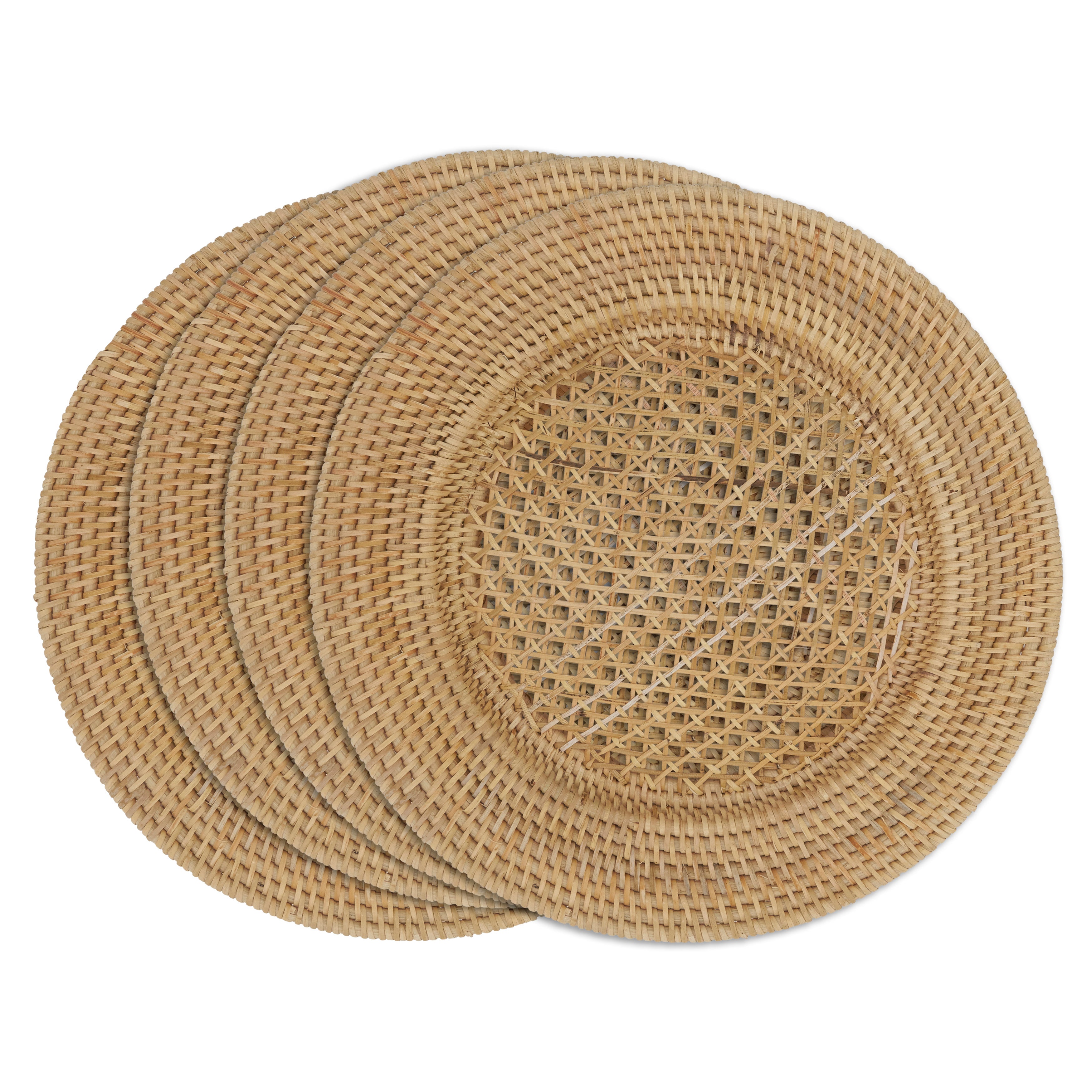 Handmade Rattan Charger, Set of 4