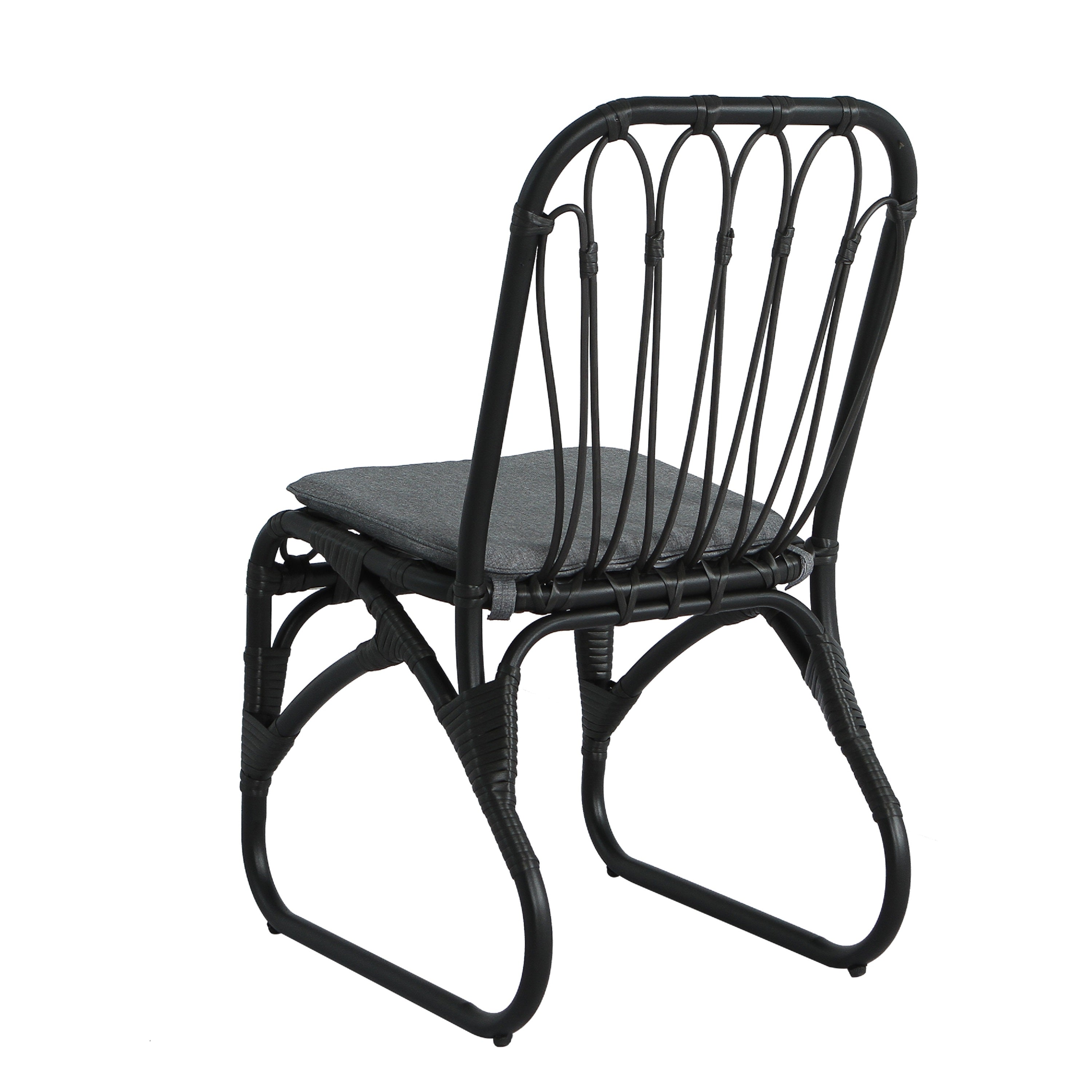 Outdoor Faux Rattan Dining Chairs, Set of 2