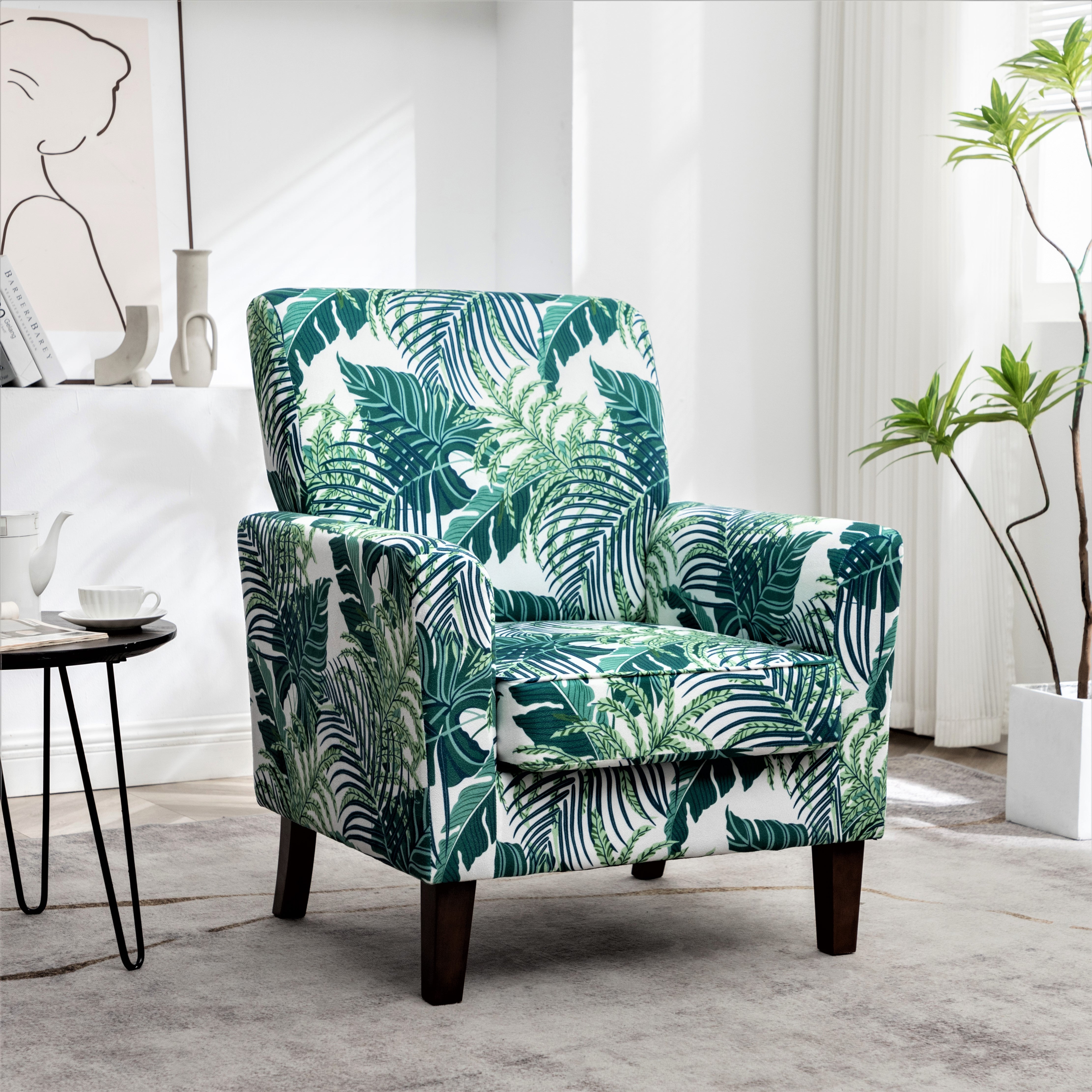 Palm Patterned Armchair