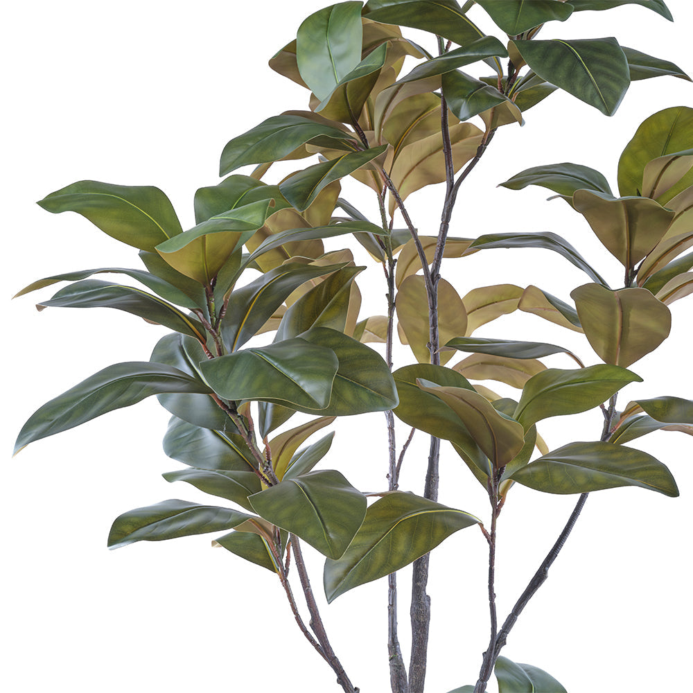 CG Hunter Faux Magnolia Tree Stem and nursery pot close up showcasing the handpainted trunk and stem