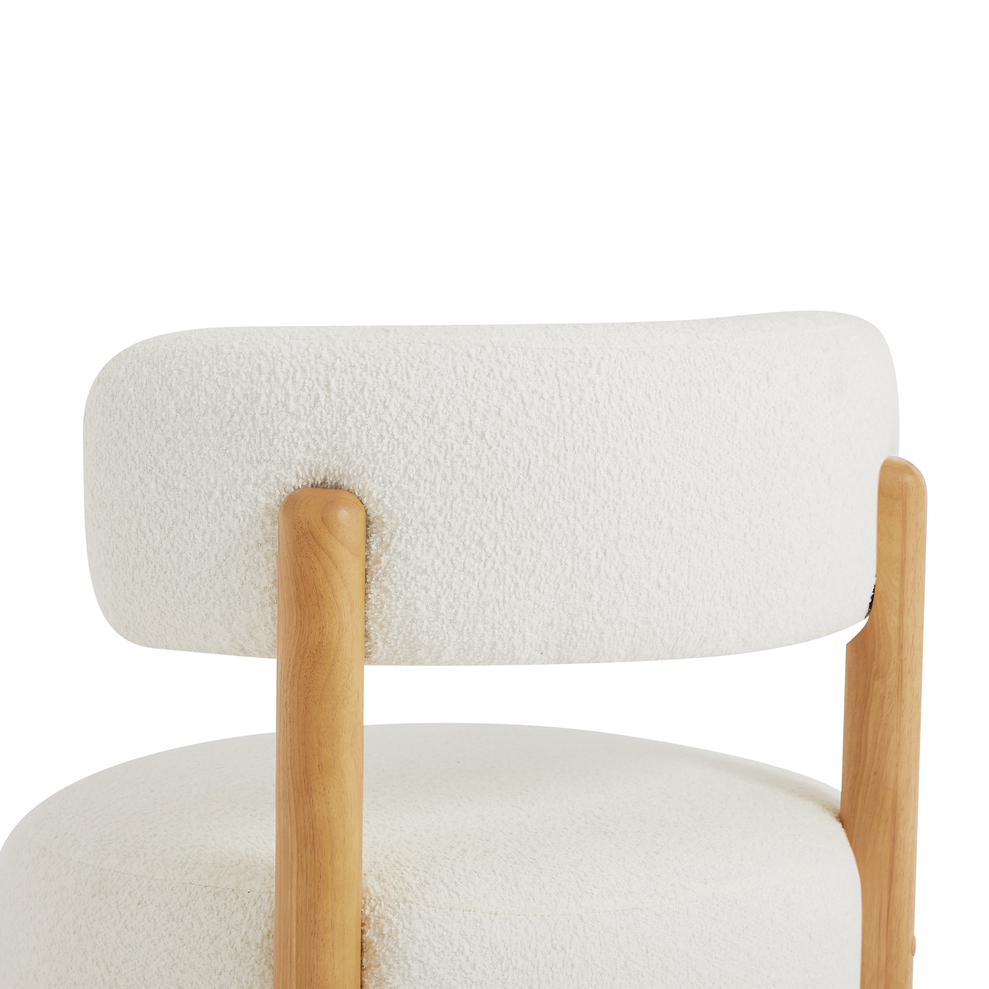 Modern Farmhouse Armless Accent Chair with Wooden Base