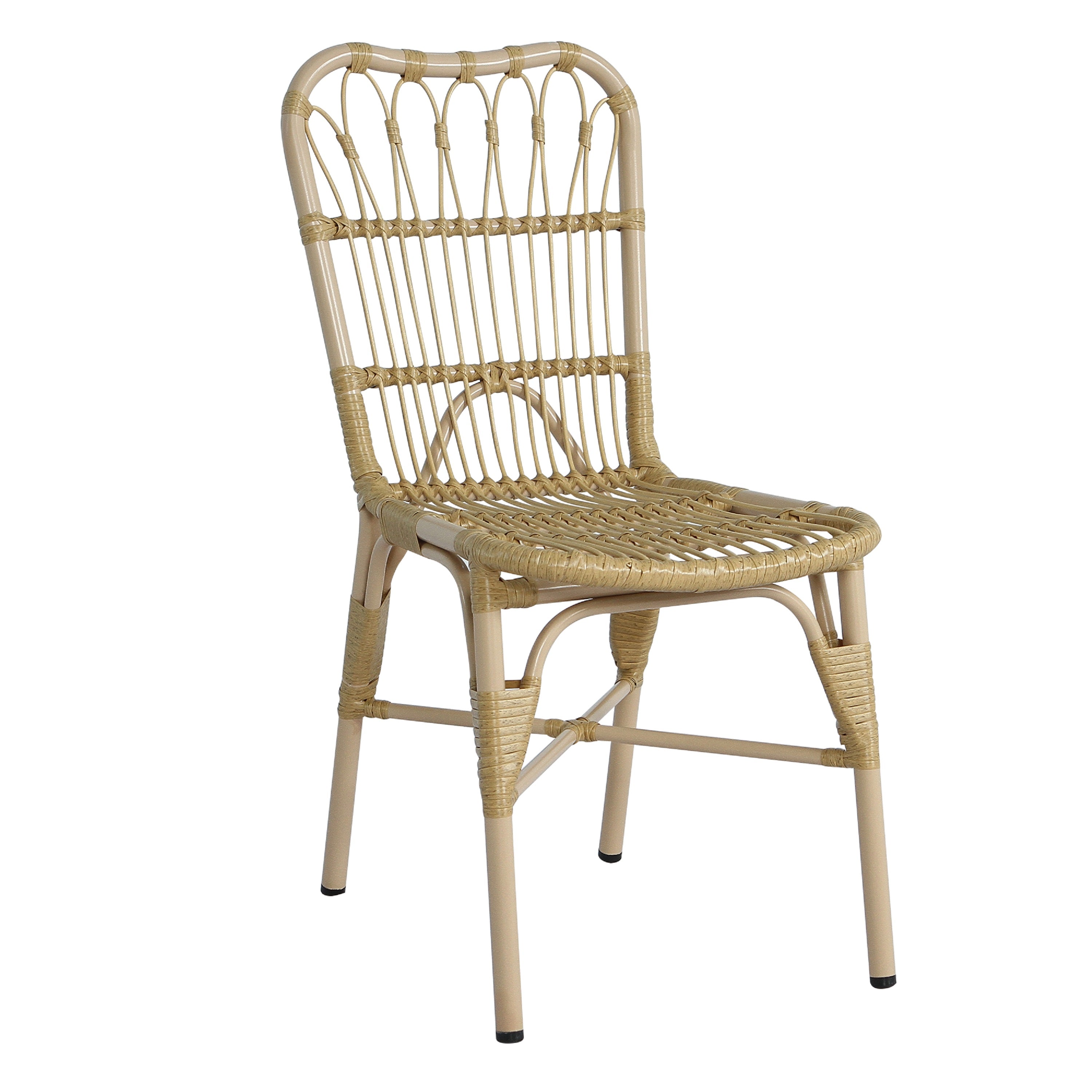 Outdoor Rattan Patio Dining Chairs, Set of 2