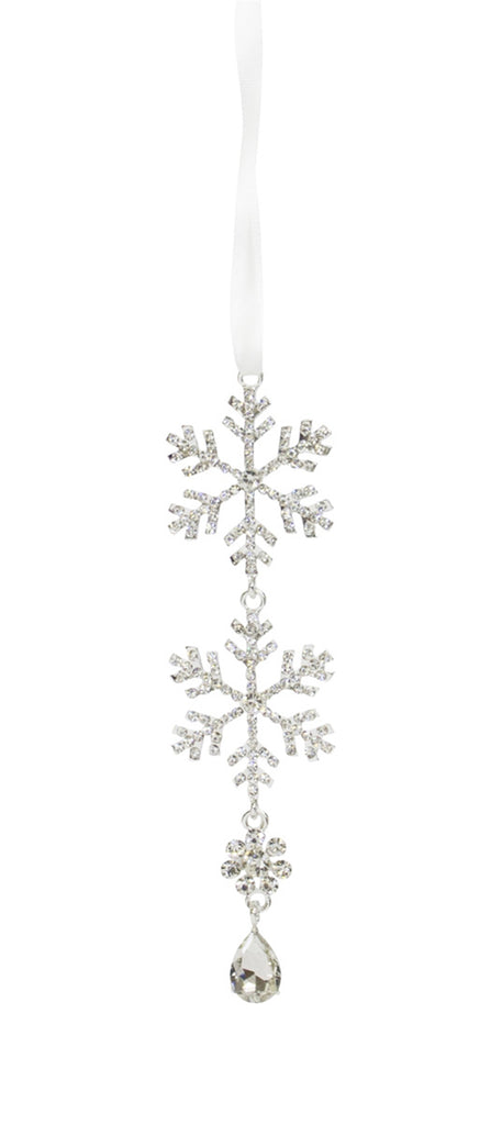 Jewel Tiered Snowflake Ornament Drop (Set of 12)