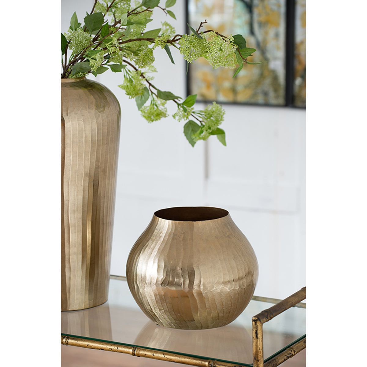 9" Aluminum Chisel Flower Vase