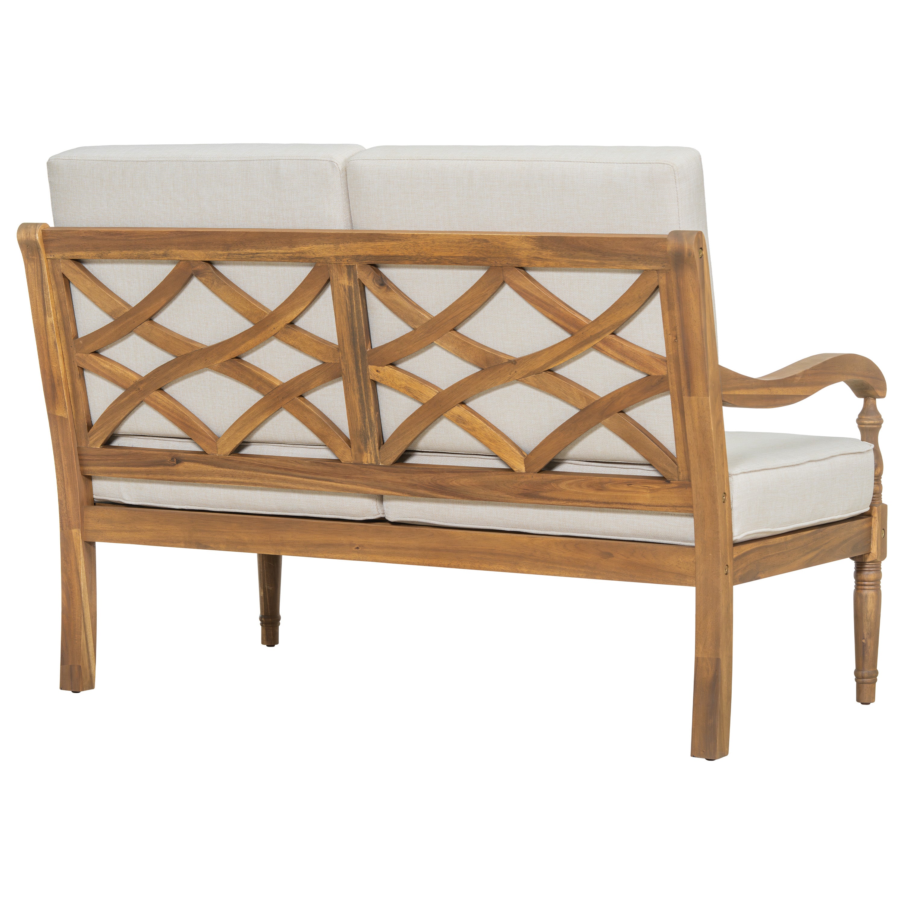 Islewood Acacia Wood Outdoor Loveseat with Cushions