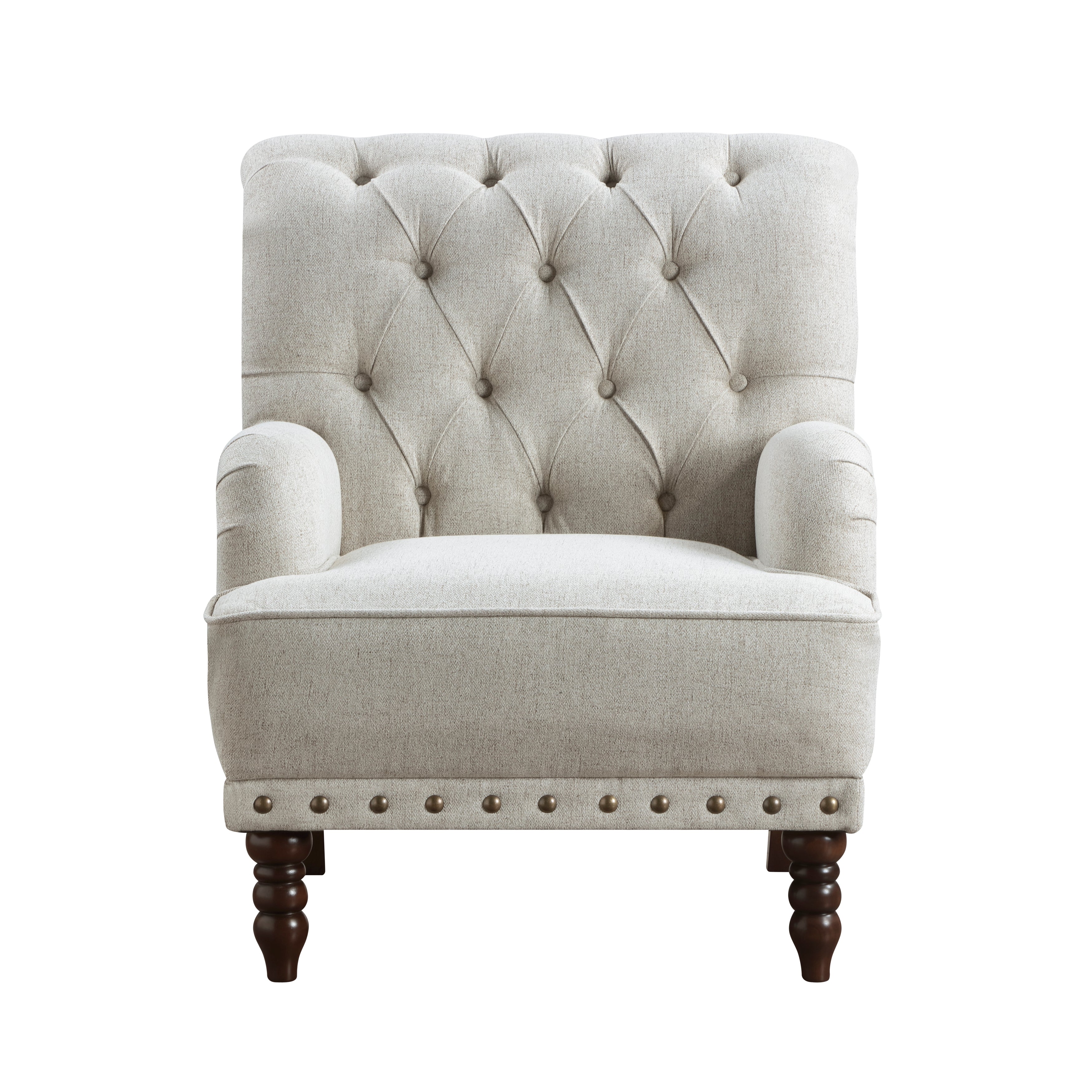 Button-Tufted Accent Chair
