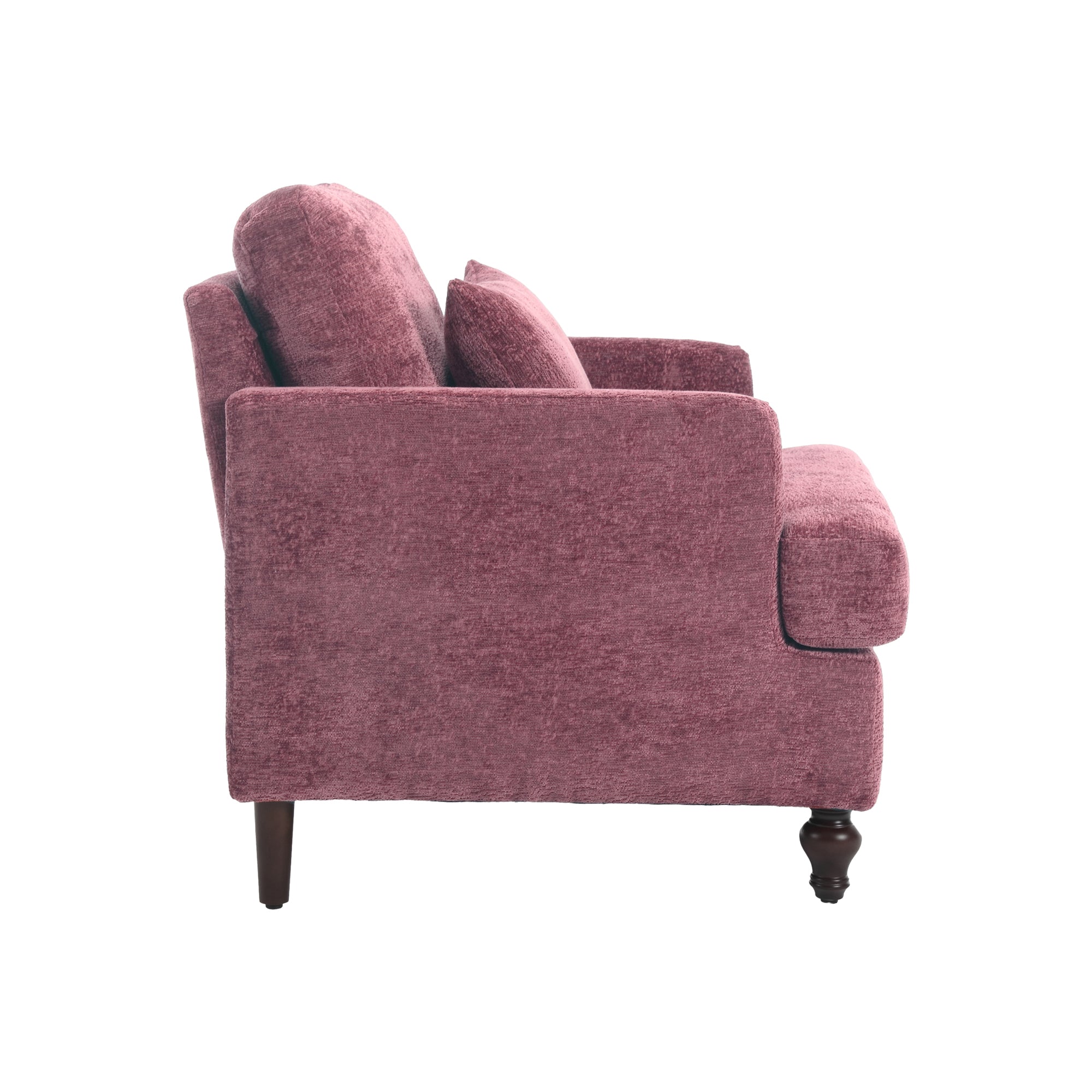 Chenille Tufted Upholstered Club Accent Chair